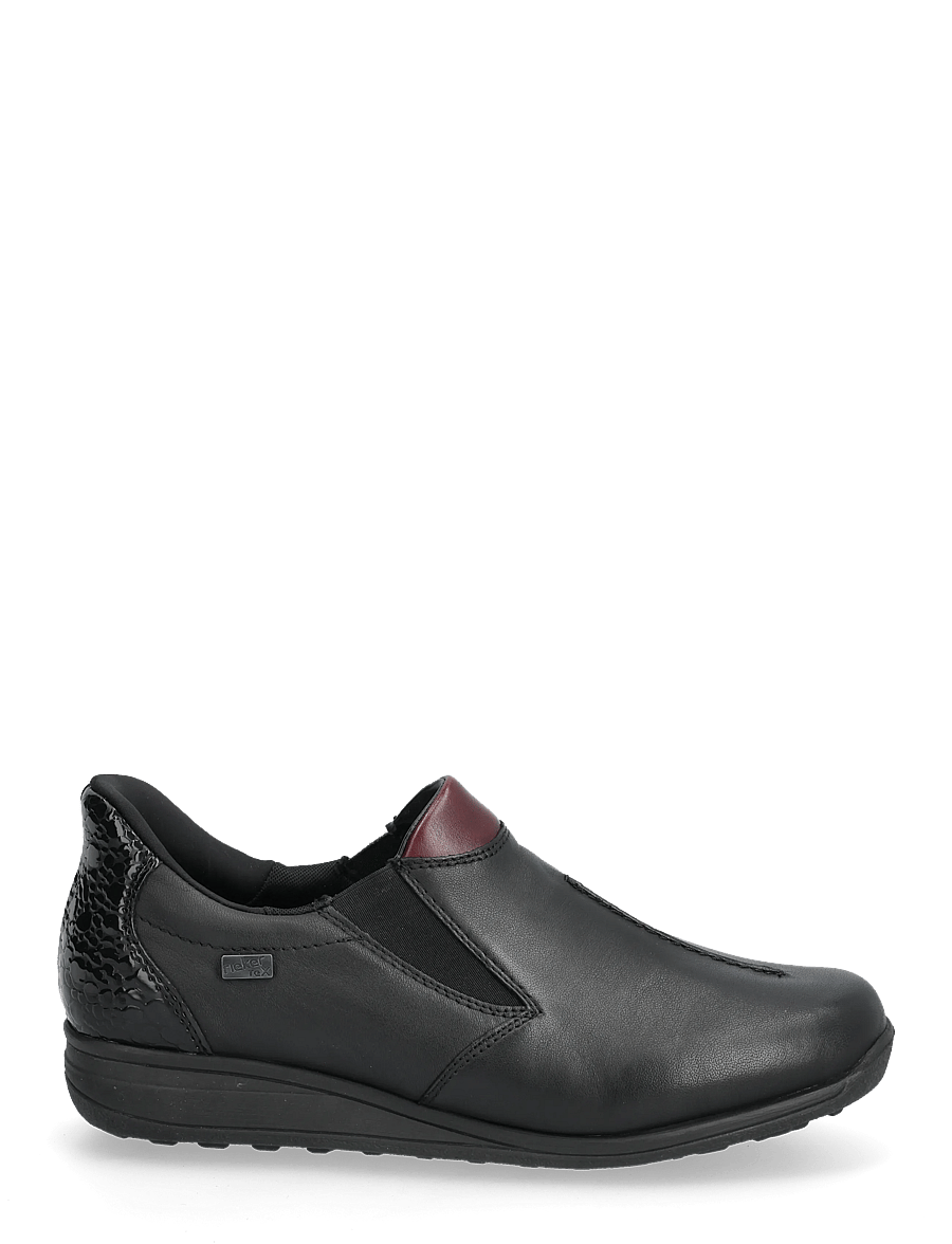 Rieker - Rieker Ladies shoes 47253-00 Black - slip-on sneakers - black - 1