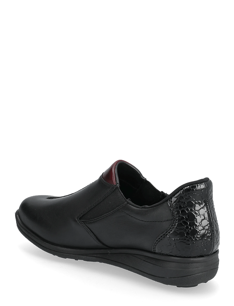Rieker - Rieker Ladies shoes 47253-00 Black - slip-on sneakers - black - 2