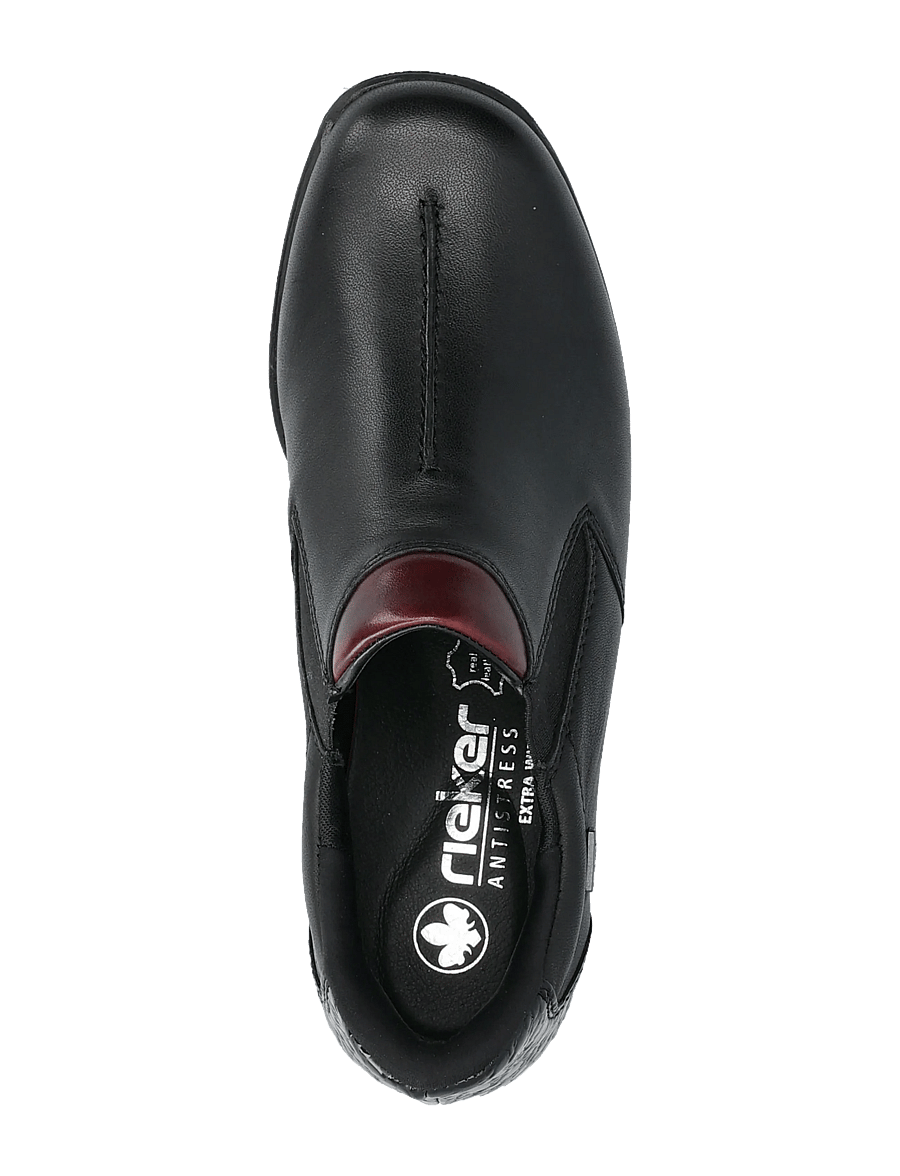 Rieker - Rieker Ladies shoes 47253-00 Black - slip-on sneakers - black - 3