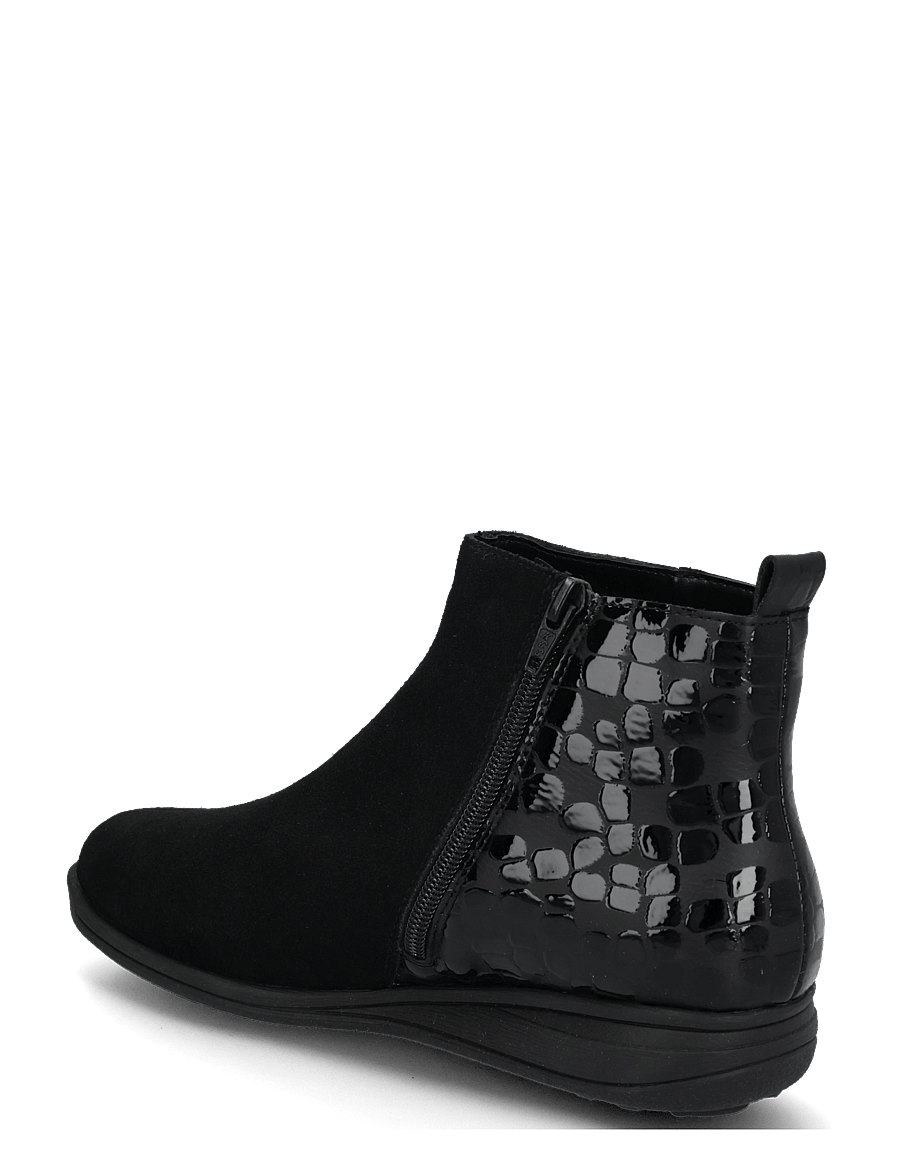Rieker - 47258-00 - flat ankle boots - black - 1
