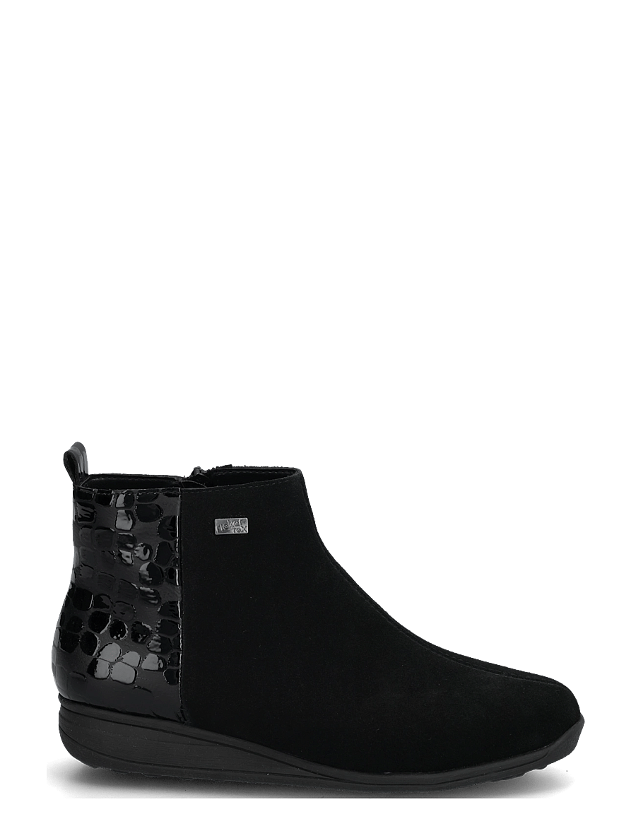 Rieker - 47258-00 - flat ankle boots - black - 2