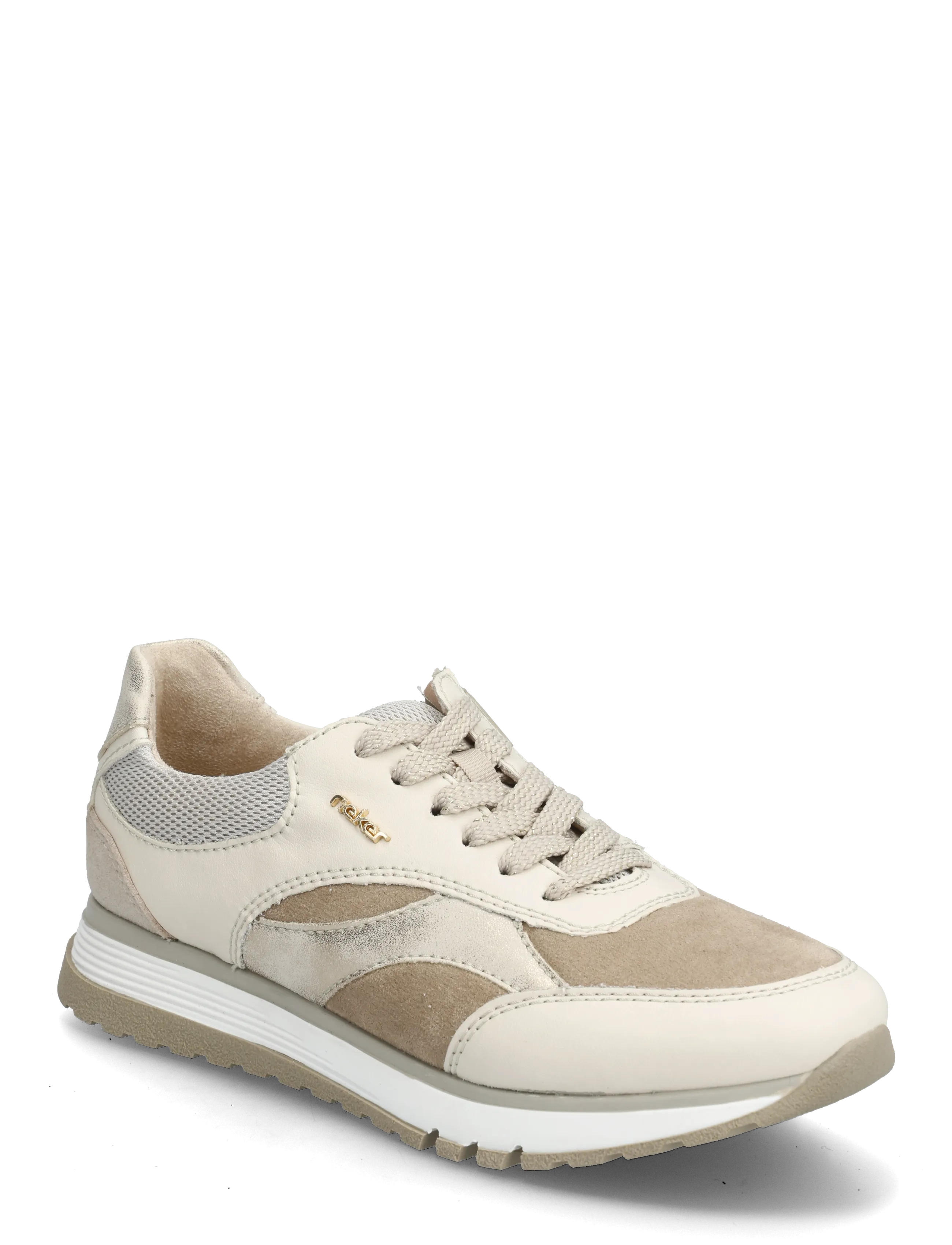 Rieker Ladies Shoes, Kvinder, Sneakers, Beige, Str: 38