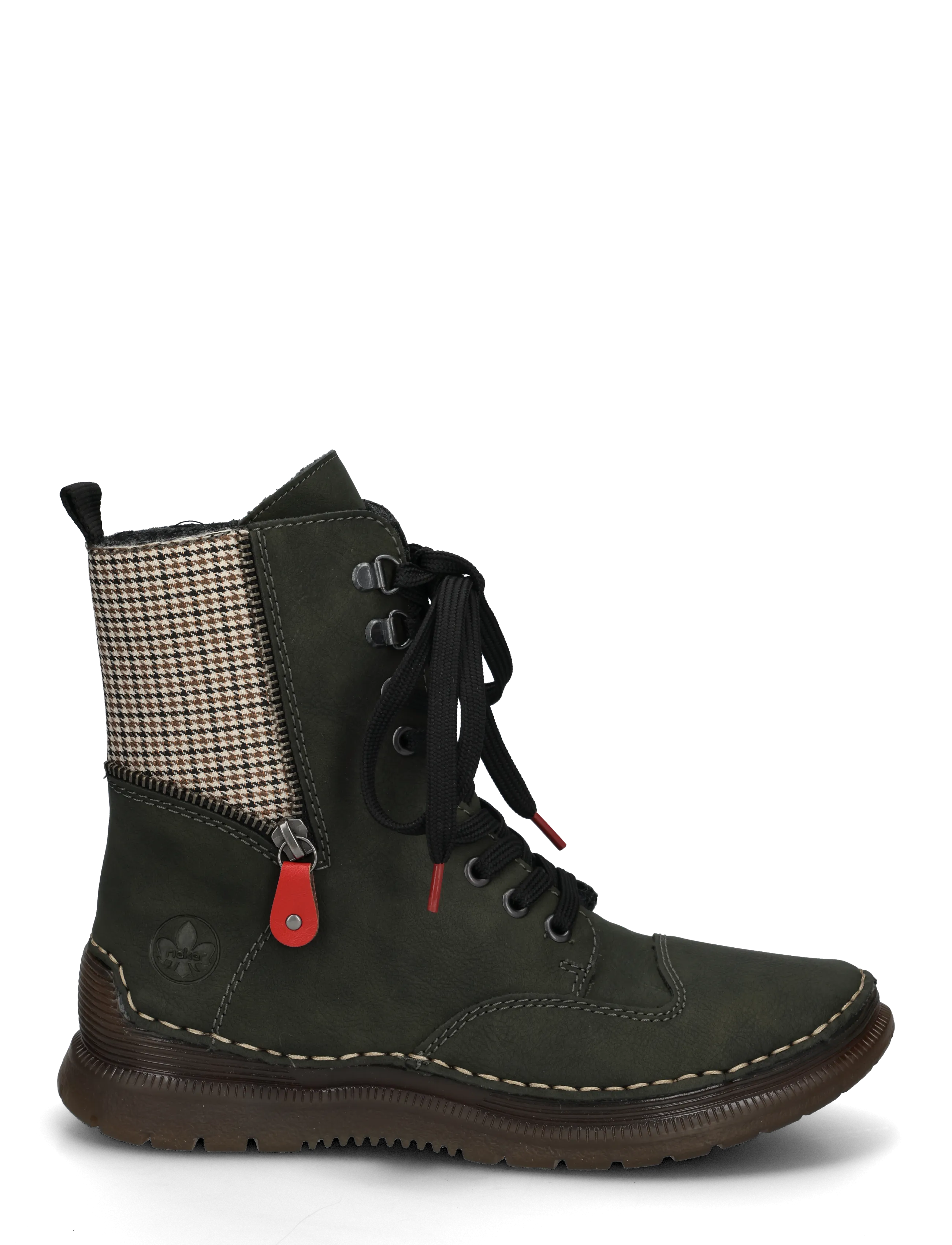 Rieker - 53601-54 - platta ankelboots - green - 2