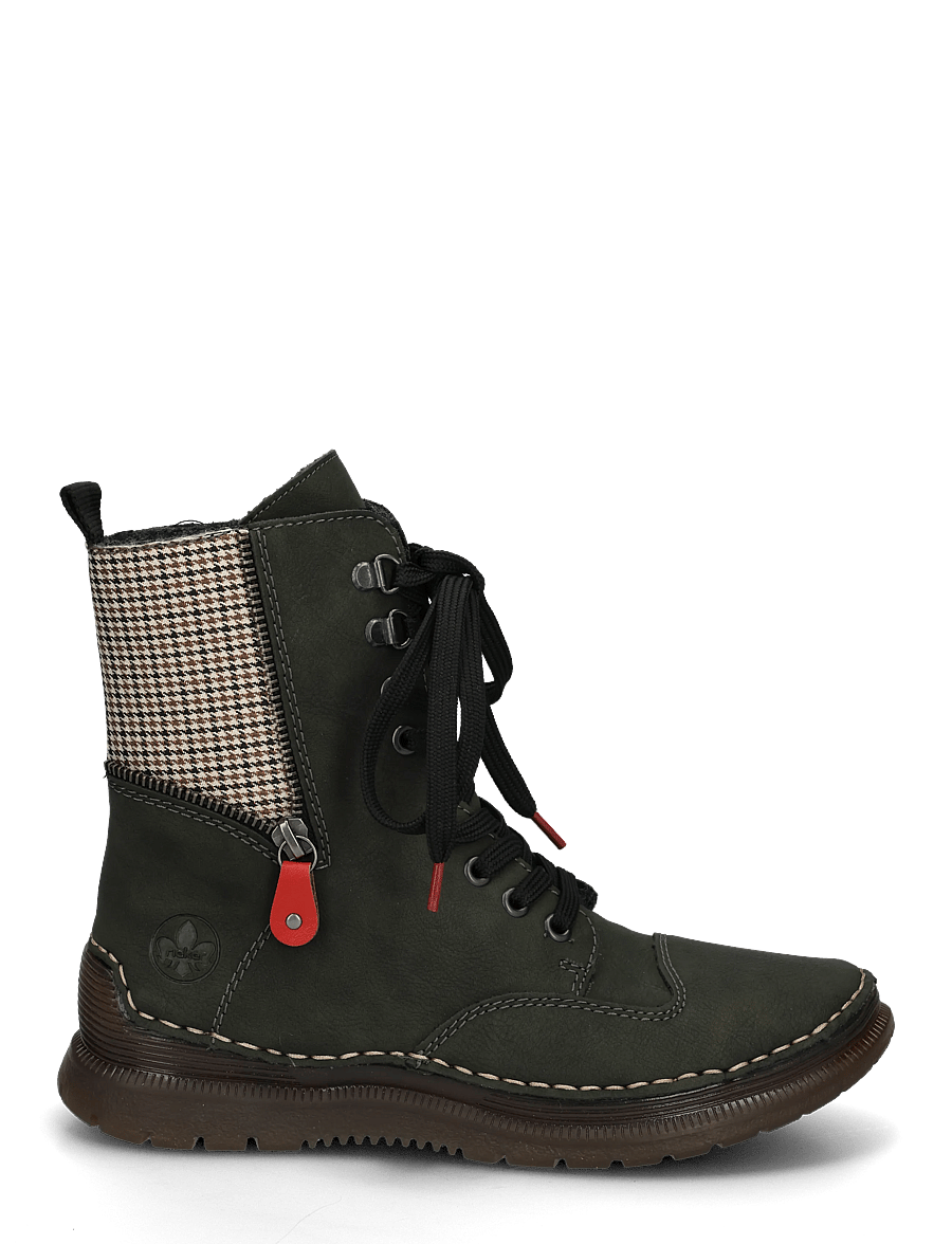 Rieker - 53601-54 - flade ankelstøvler - green - 2