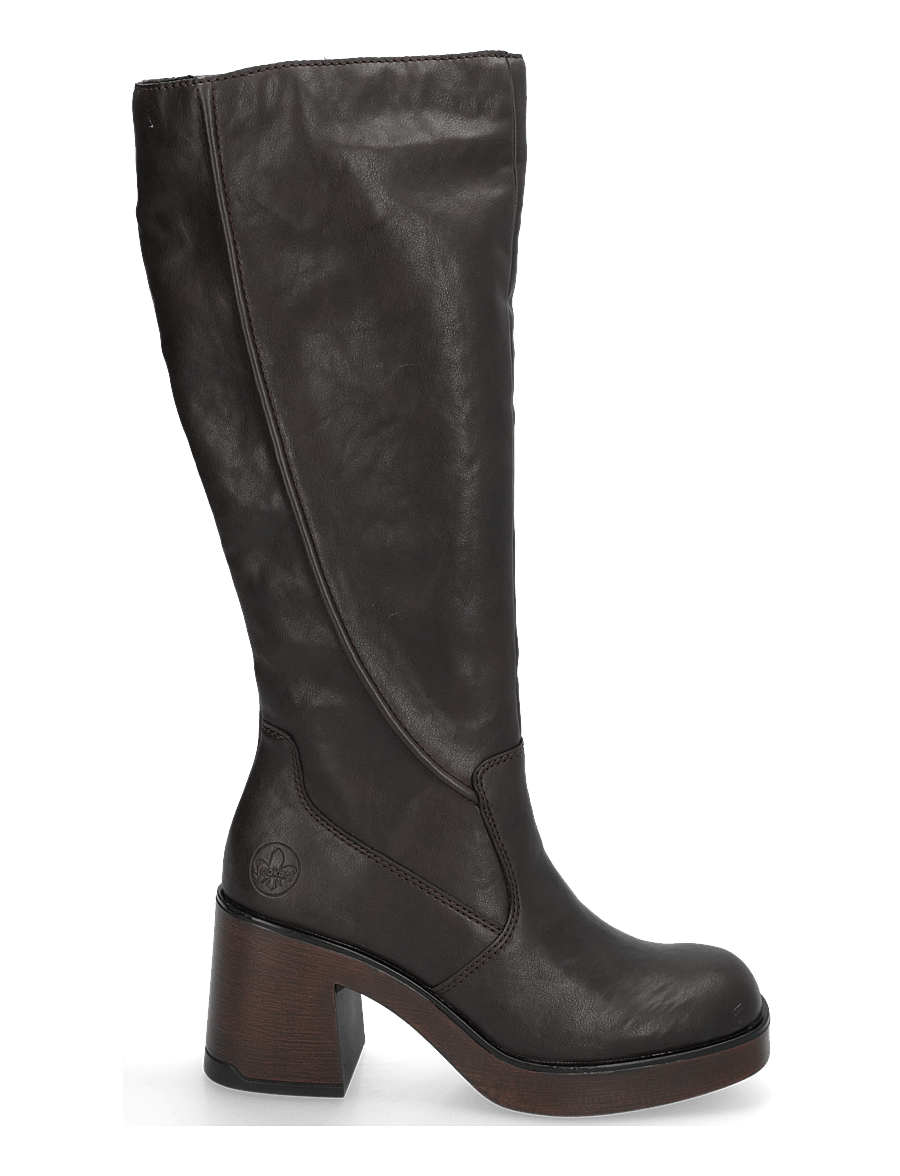 Rieker - 58090-25 - knähöga stövlar - brown - 2