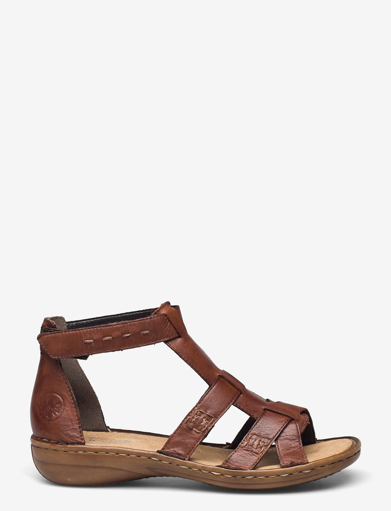 Rieker - 60860-24 - flat sandals - brown - 1