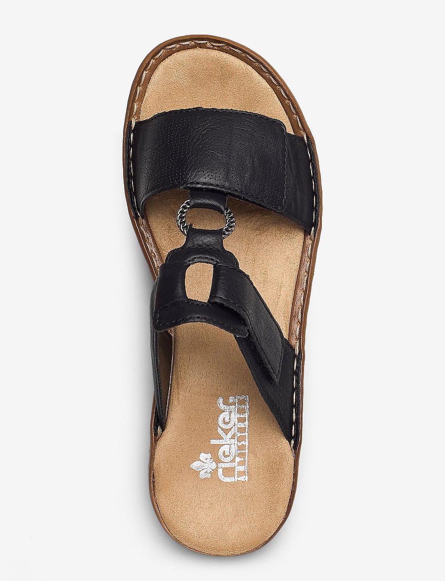 Rieker - 60885-00 - płaskie sandały - black - 3