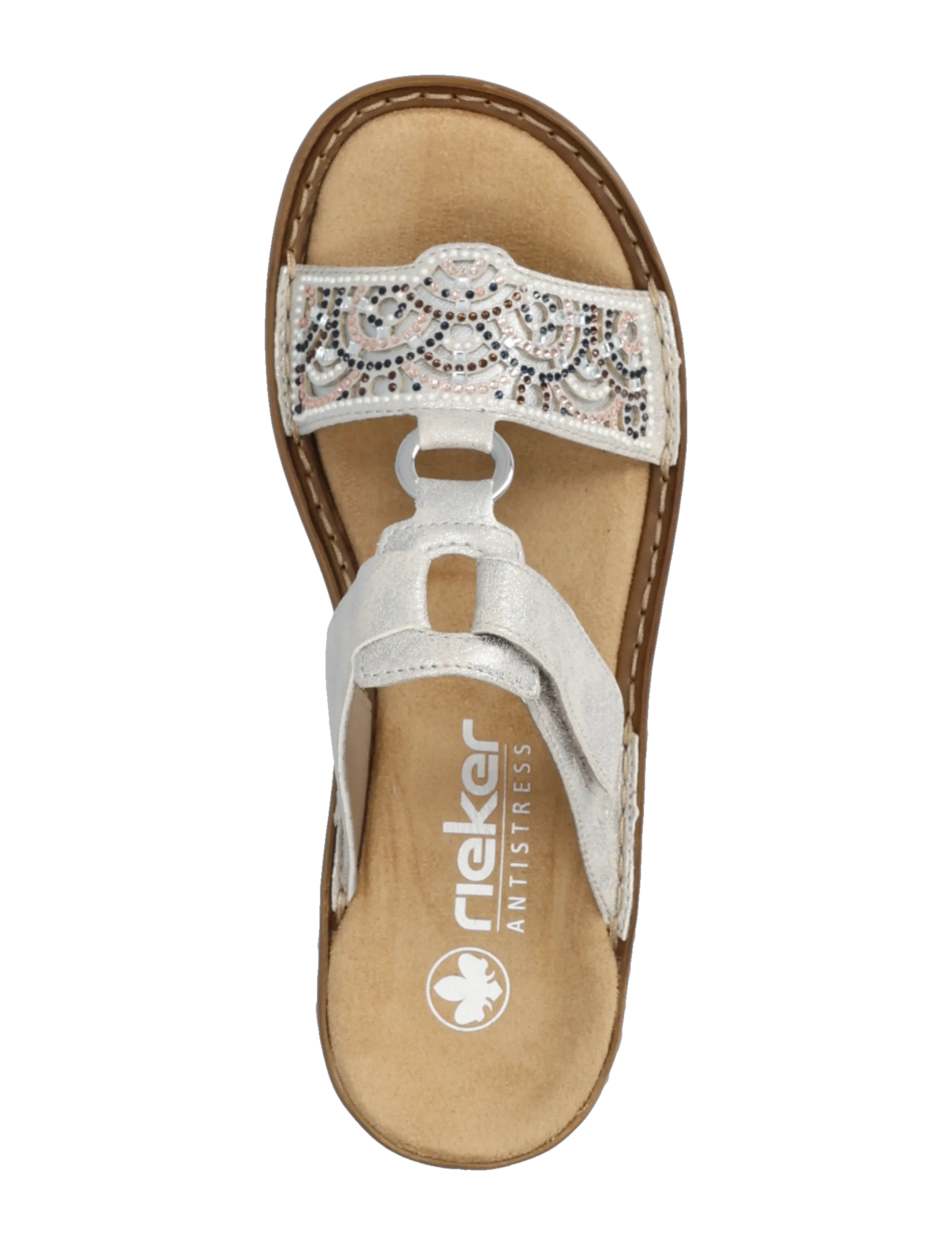 Rieker - 608K2-40 - flache sandalen - grey - 3