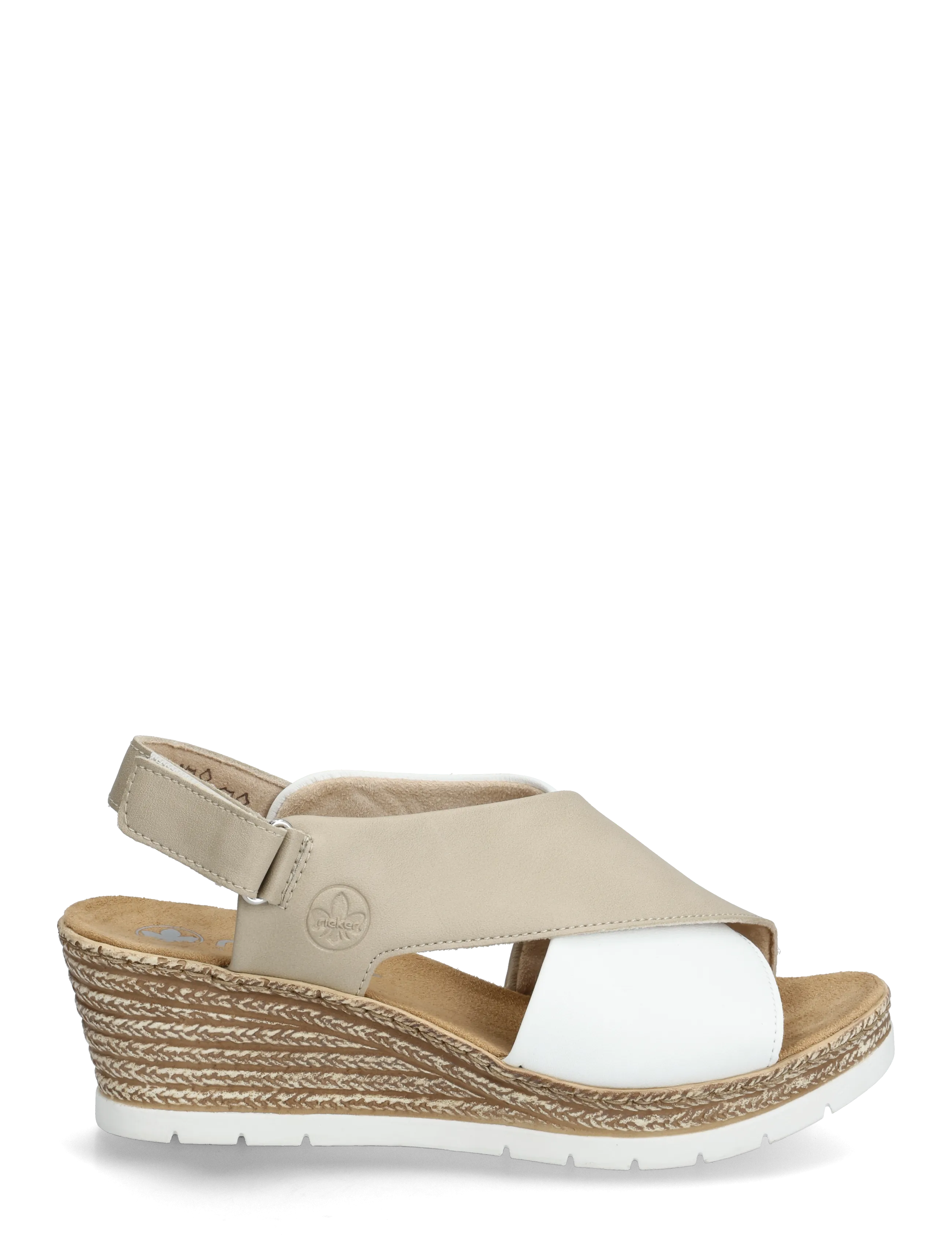 Rieker - 61975-62 - espadrillos med klack - beige - 1