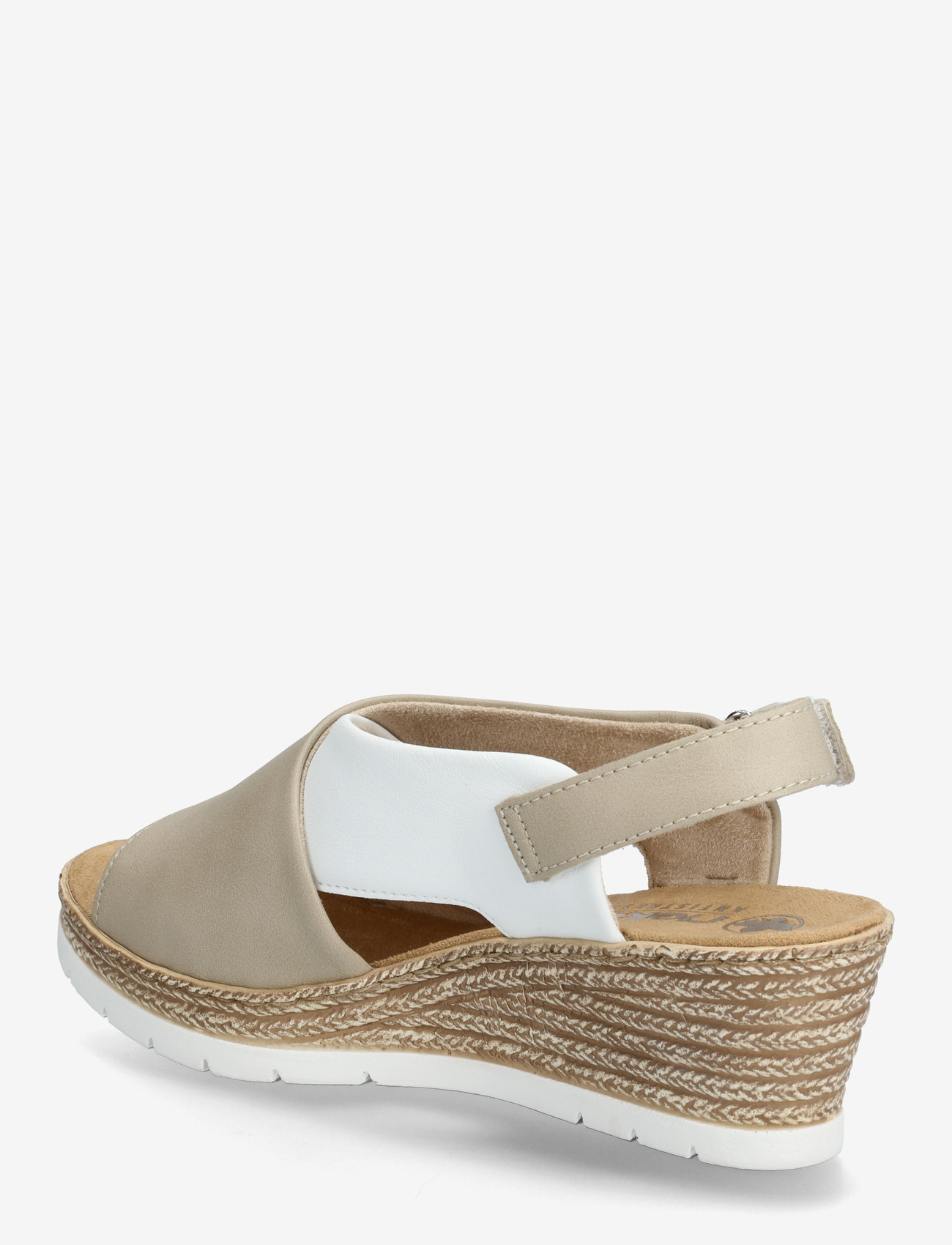 Rieker - 61975-62 - espadrilles mit absatz - beige - 2