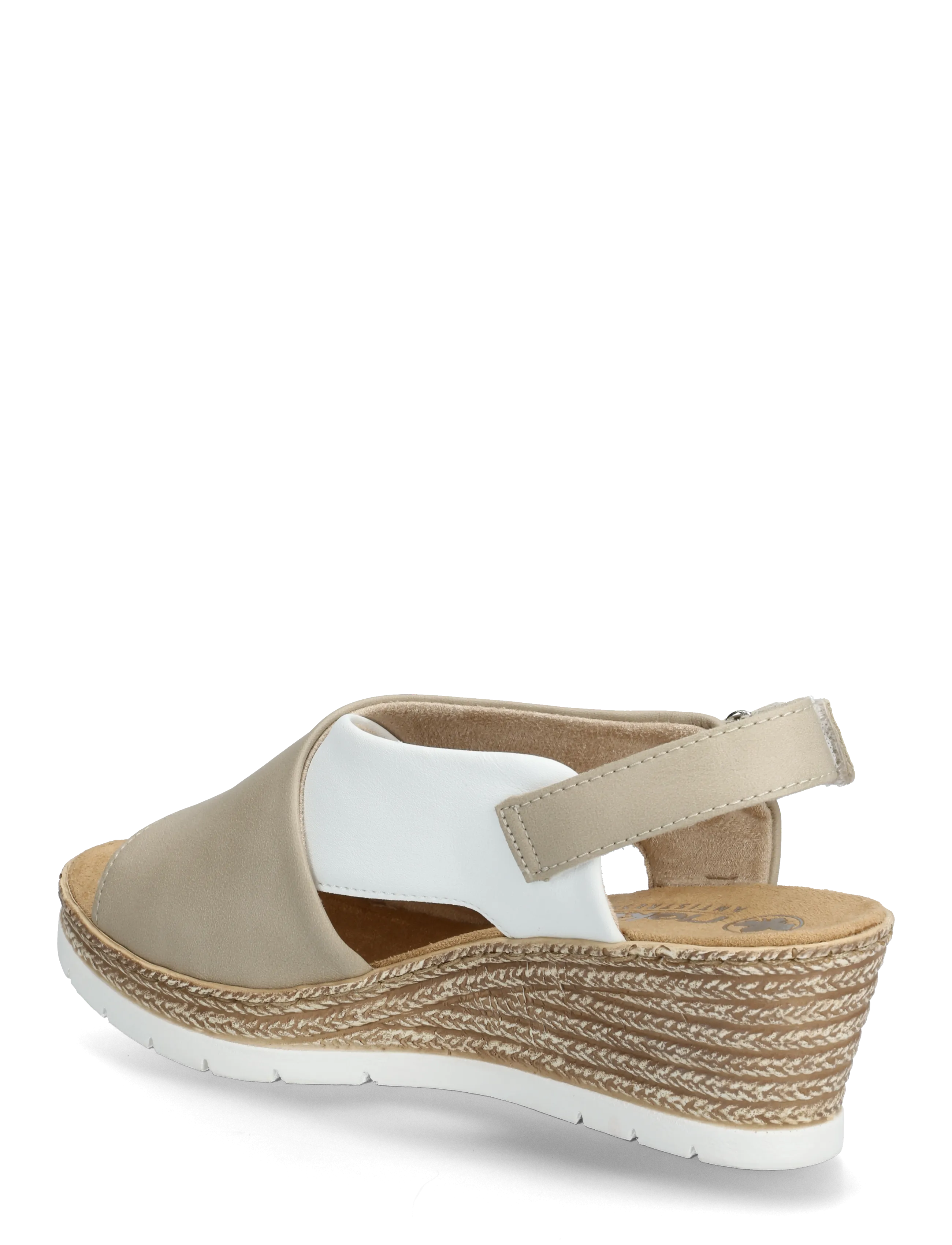 Rieker - 61975-62 - espadrillos med klack - beige - 2