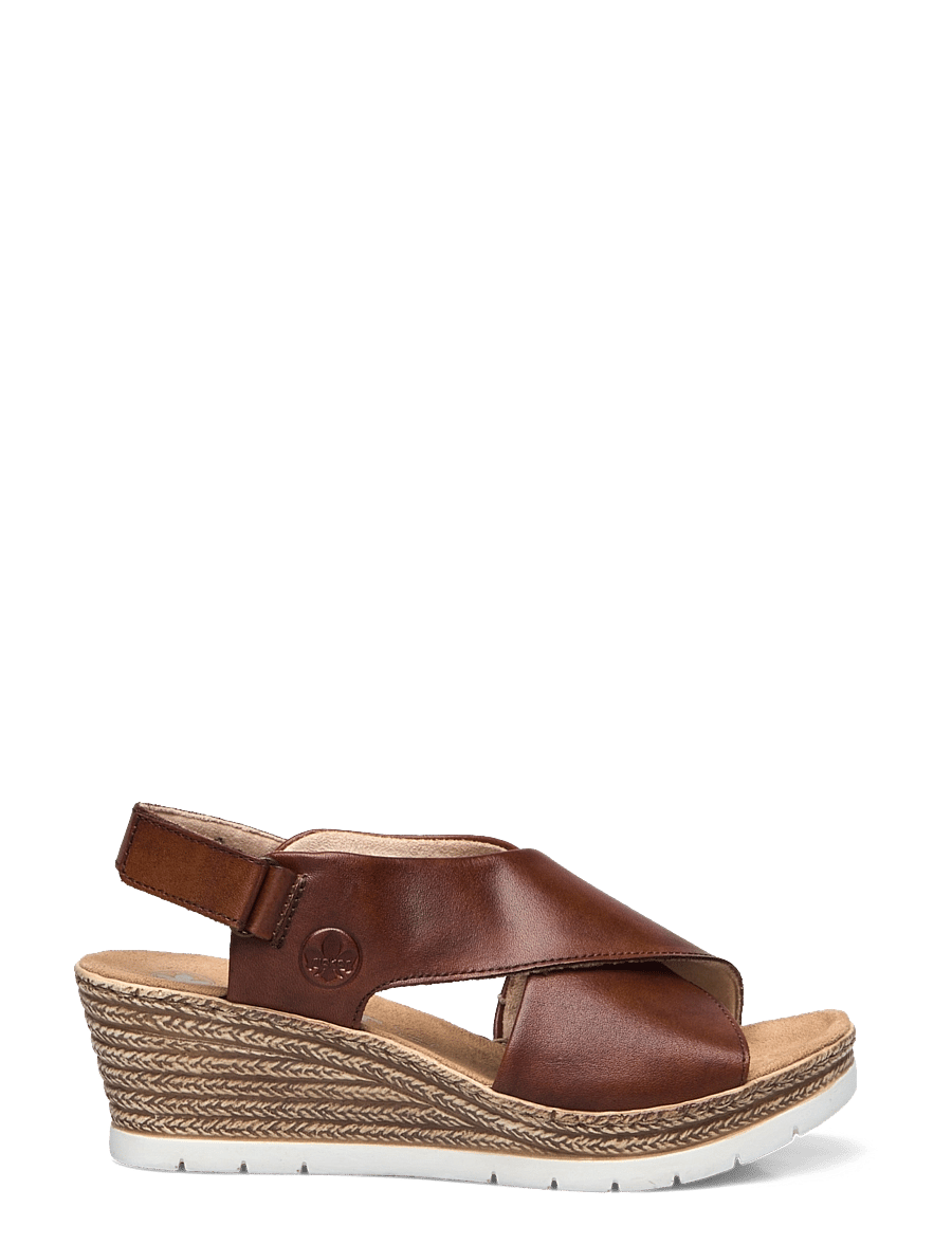 Rieker - 61975-62 - espadrilles mit absatz - brown - 1