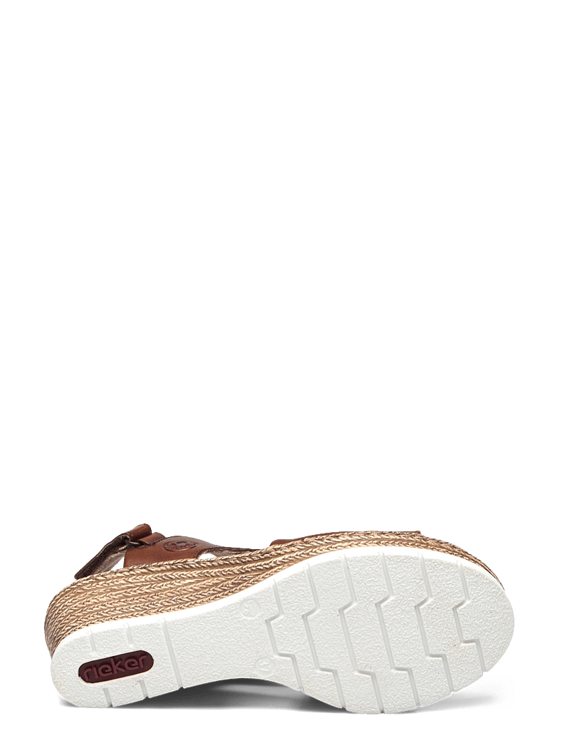 Rieker - Rieker Ladies' sandals 61975-24 Brown - espadrilles mit absatz - brown - 4