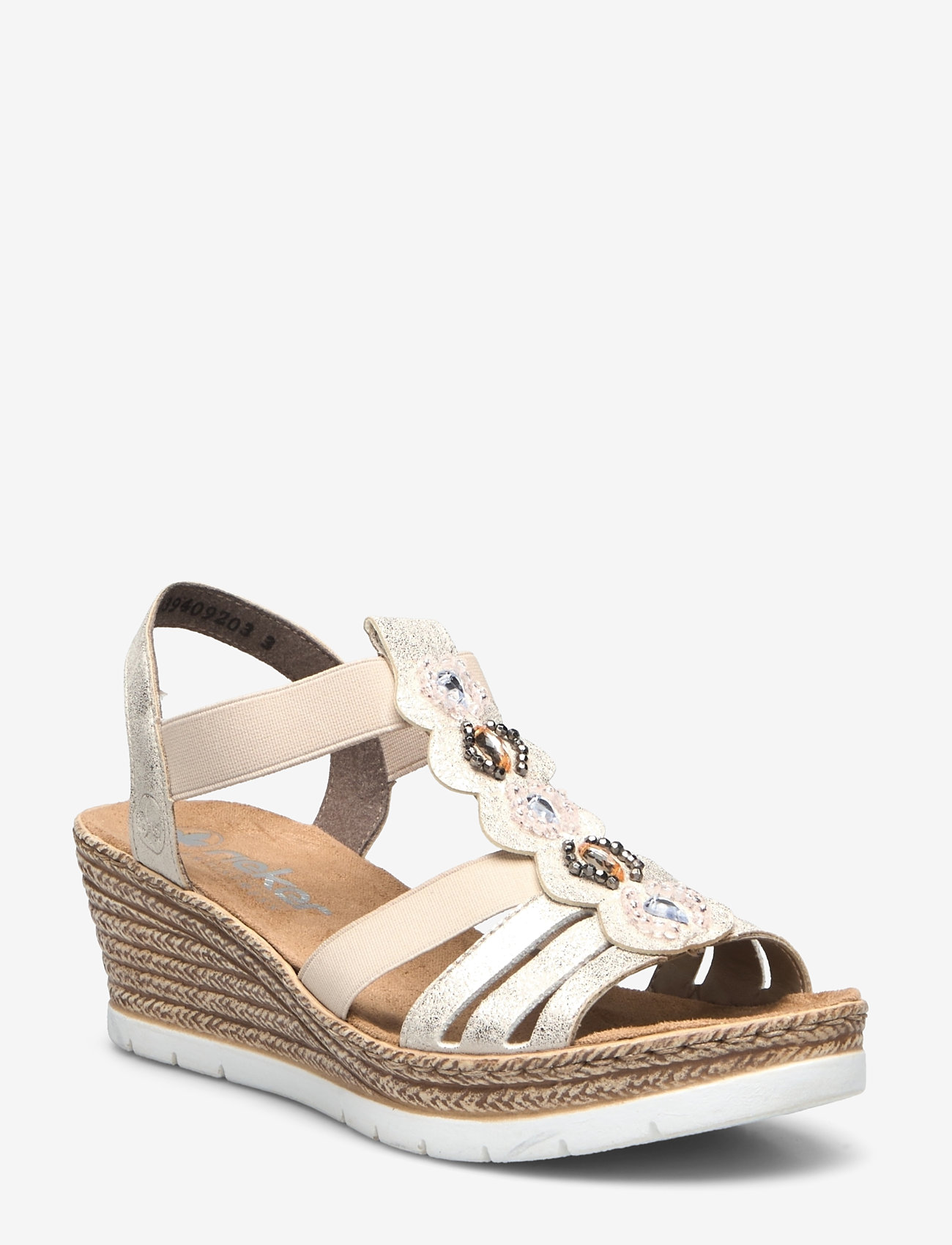 Rieker - Rieker Ladies' sandals 619B2-60 Beige - beige - 0