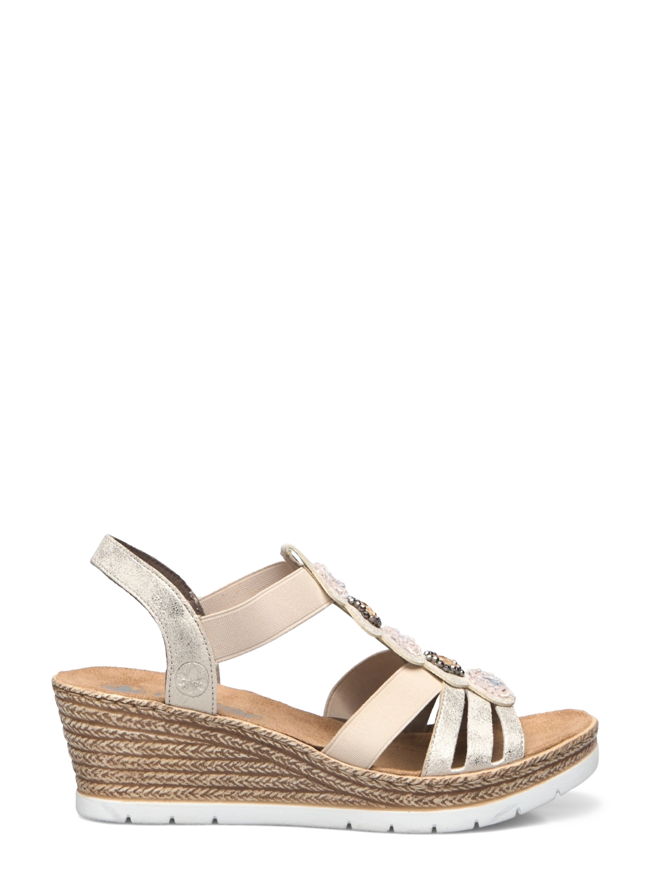 Rieker - 619B2-00 - kontsaga espadrillid - beige - 1