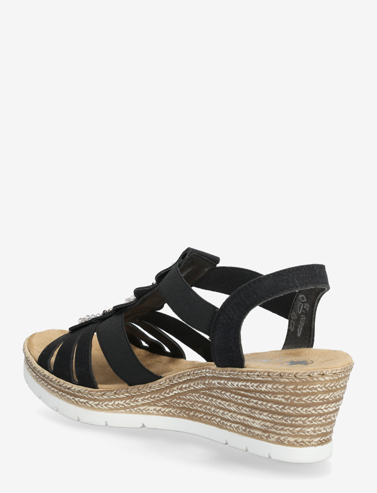 Rieker - 619B2-60 - espadrillos med klack - black - 2