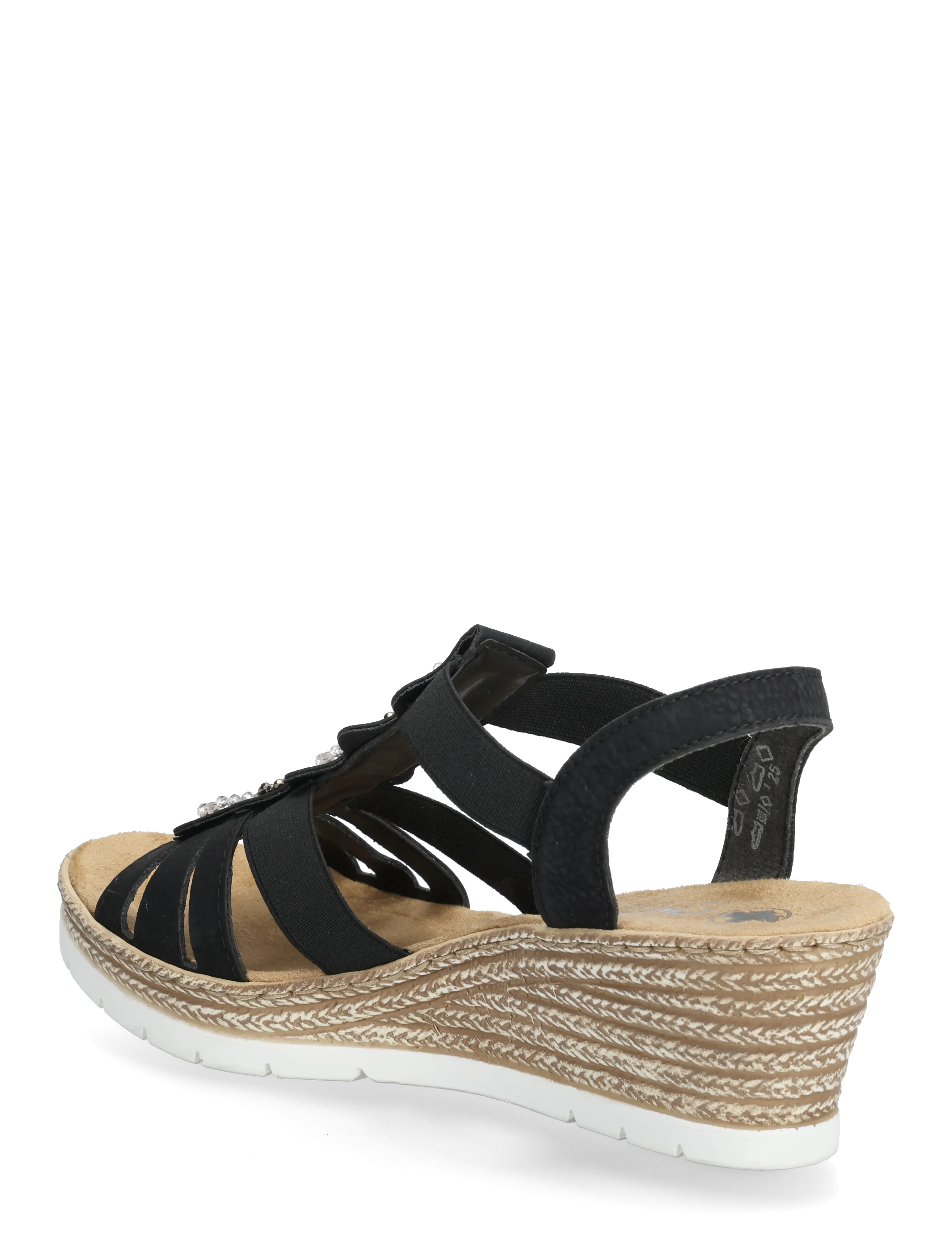 Rieker - 619B2-00 - espadrillos med hæl - black - 2