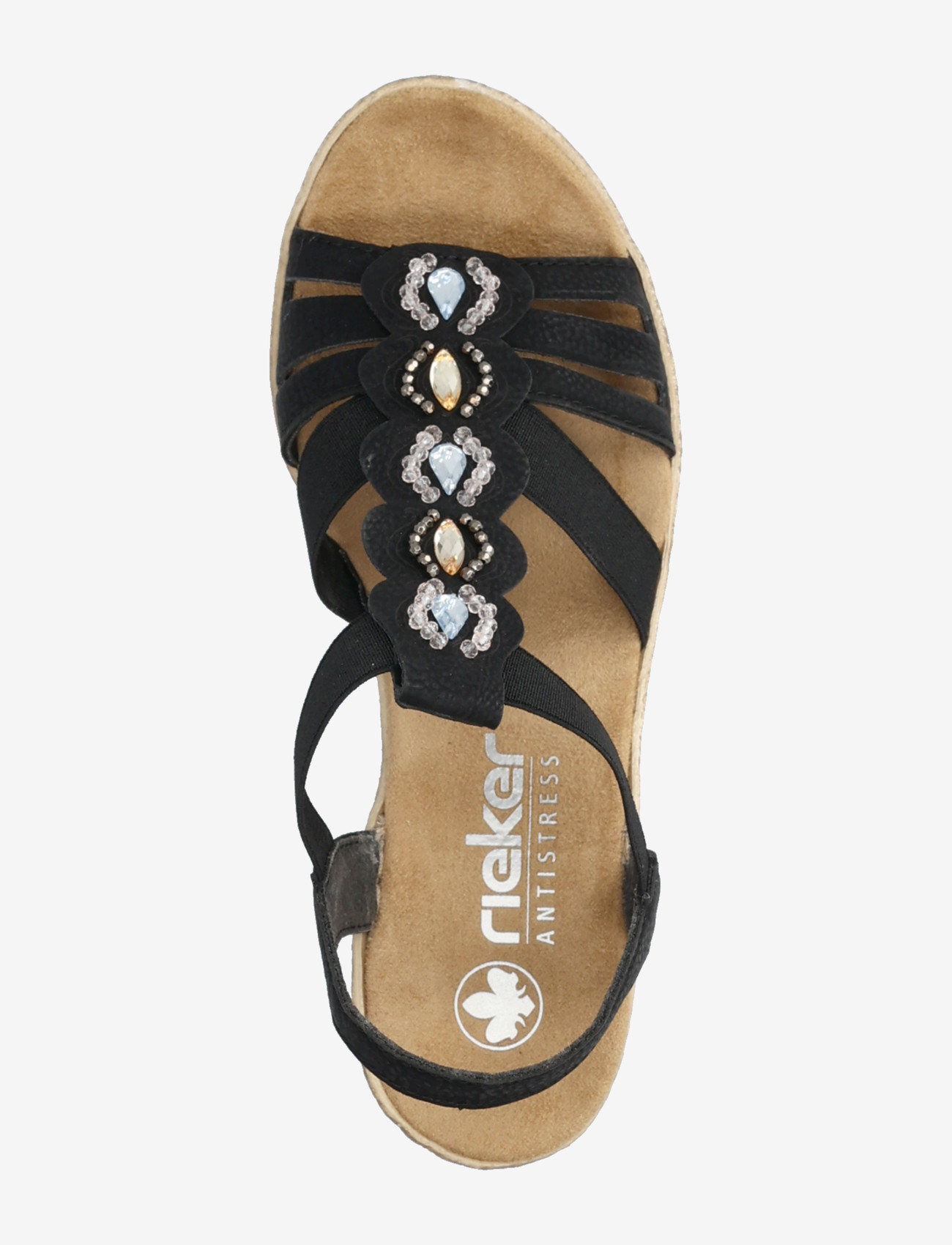 Rieker - 619B2-60 - espadrillos med klack - black - 3
