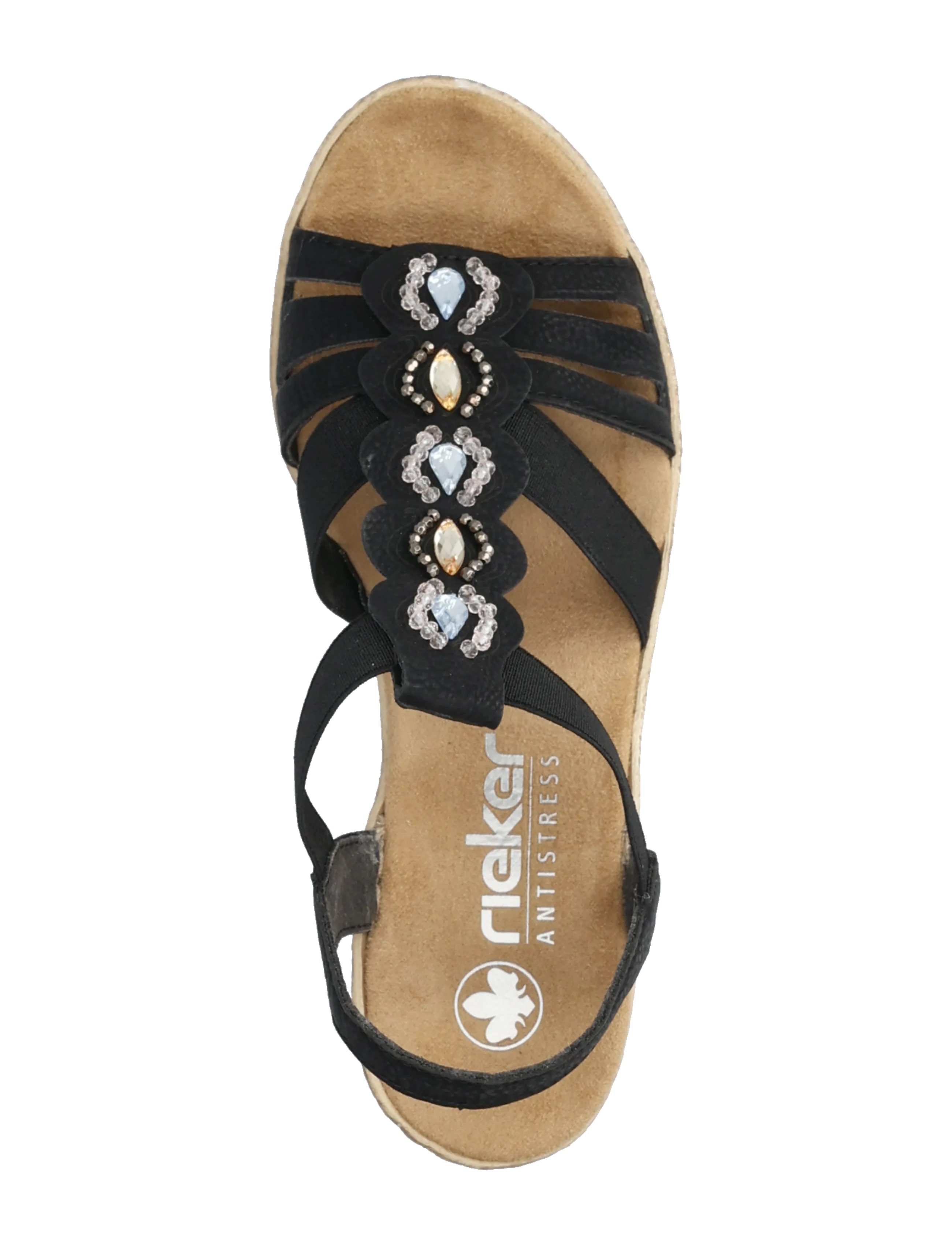 Rieker - 619B2-00 - espadrillos med hæl - black - 3