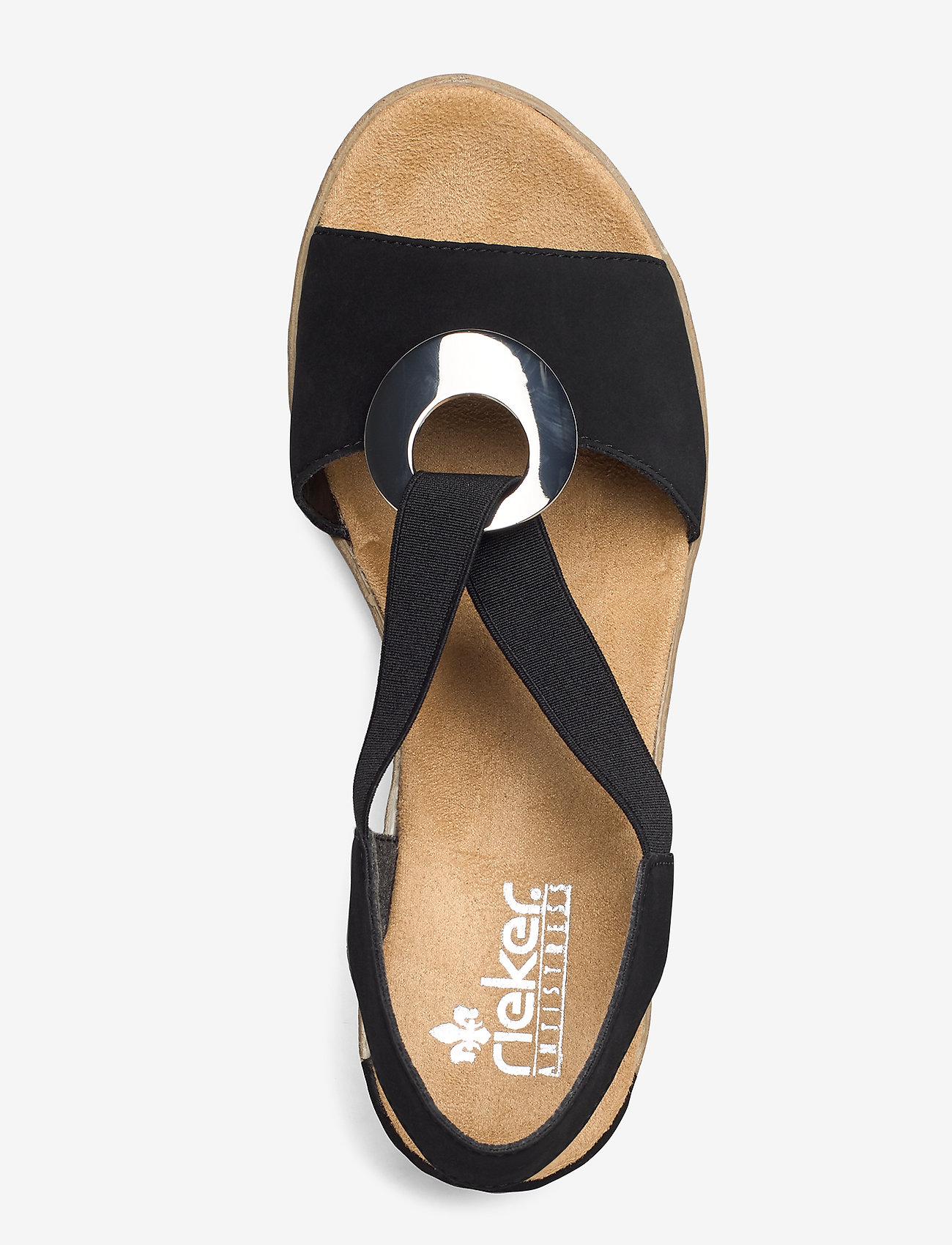 Rieker - 624H6-00 - heeled espadrilles - black - 3