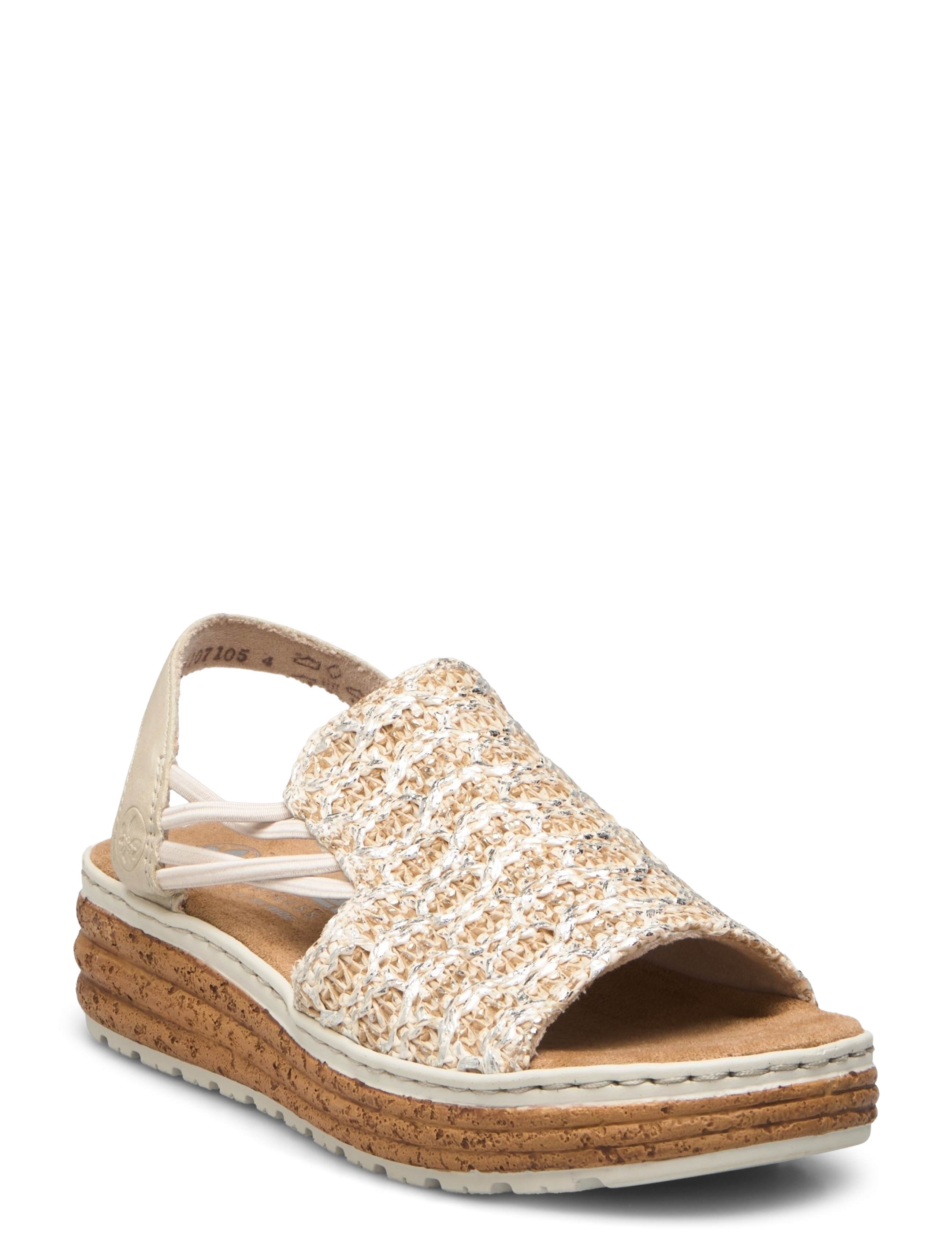 Rieker Rieker Ladies' Sandals 62741-60 Beige, 40, Beige, Sandaler > Flade Sandals, Dame