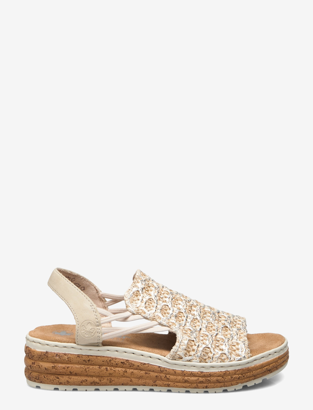Rieker - Rieker Ladies' sandals 62741-60 Beige - kontsata sandaalid - beige - 1
