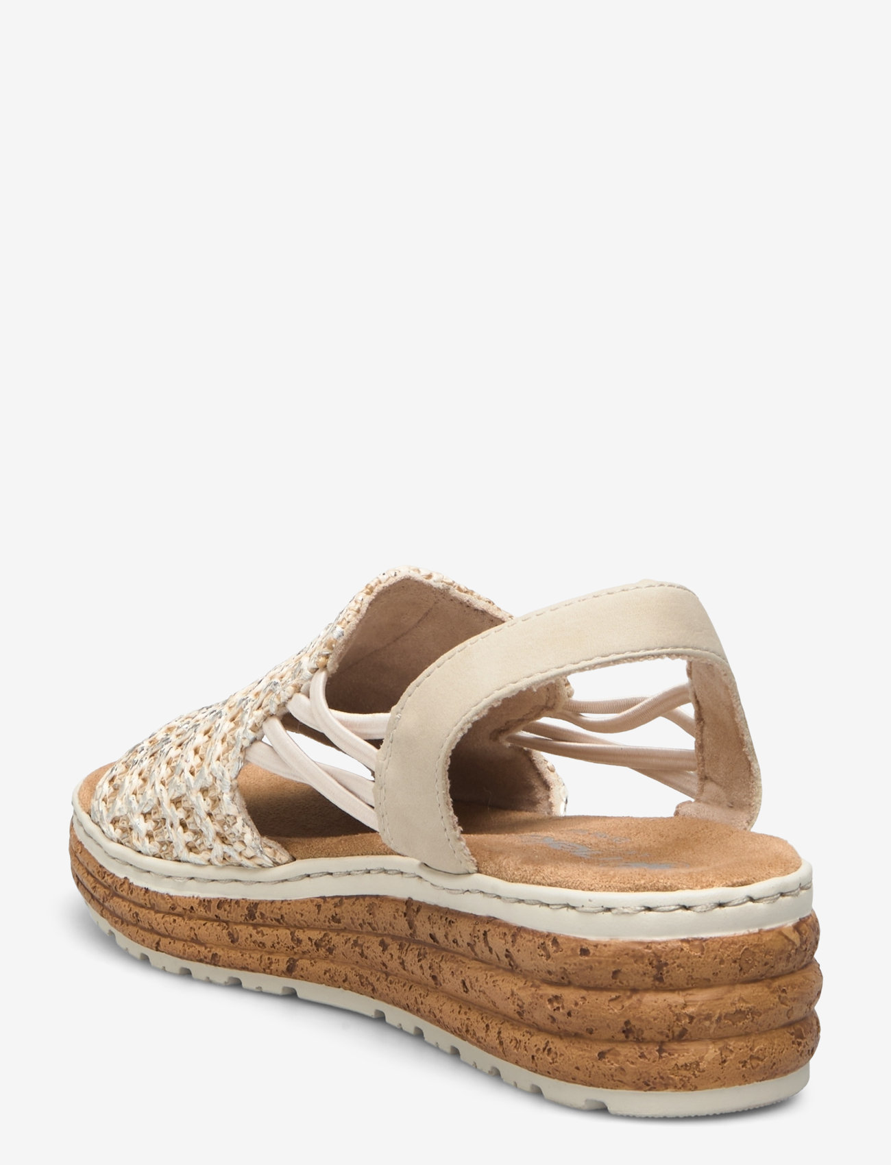 Rieker - Rieker Ladies' sandals 62741-60 Beige - kontsata sandaalid - beige - 2