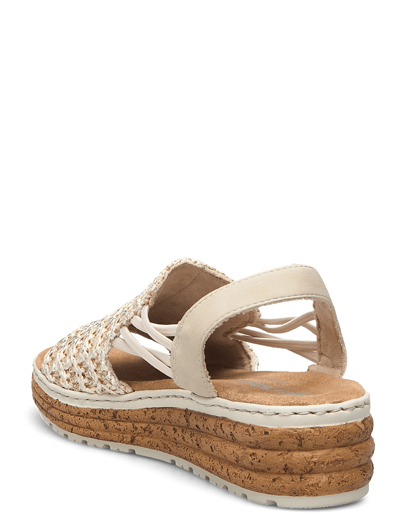Rieker - Rieker Ladies' sandals 62741-52 Green - flatir sandalar - beige - 2