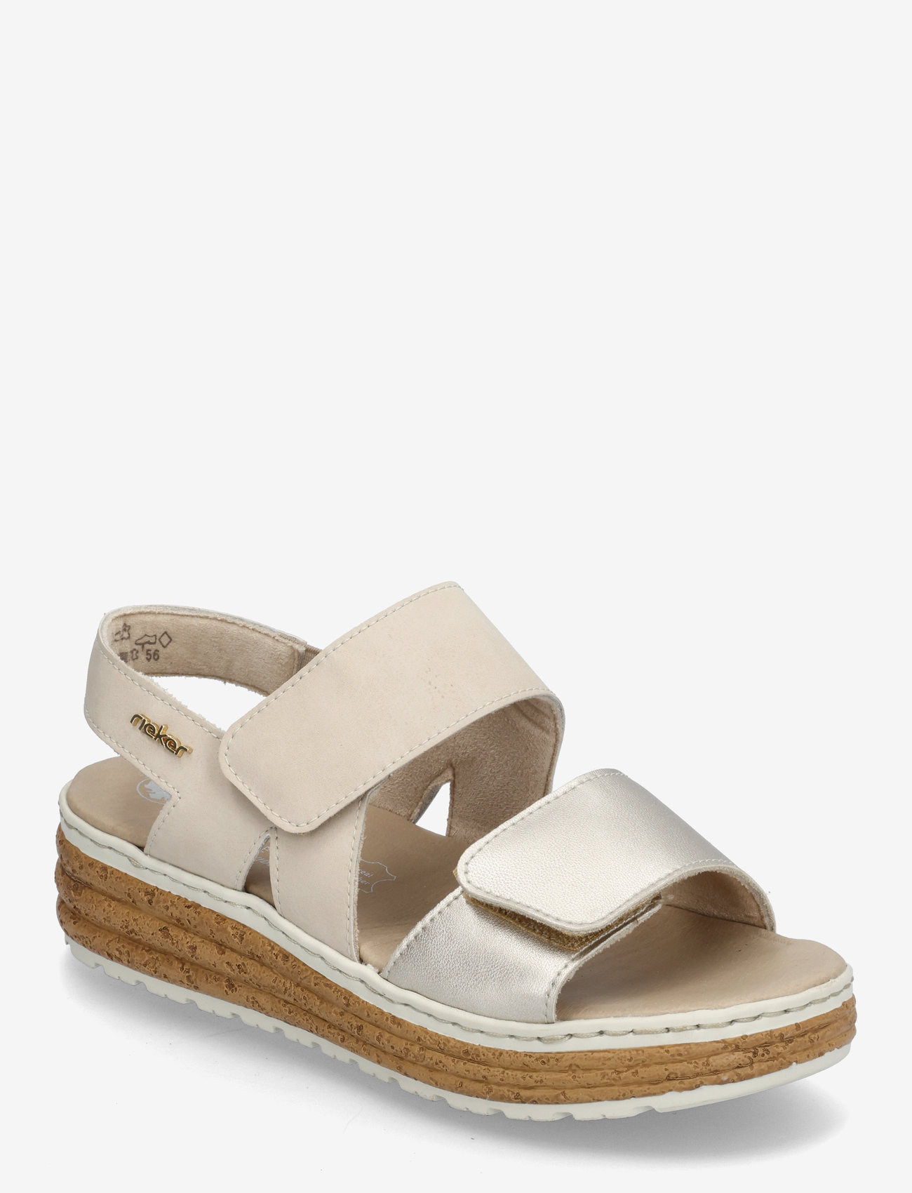 Rieker - 62761-90 - platta sandaler - gold - 0