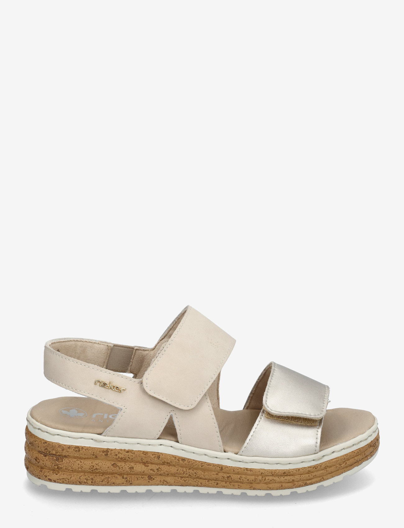 Rieker - 62761-90 - platta sandaler - gold - 1