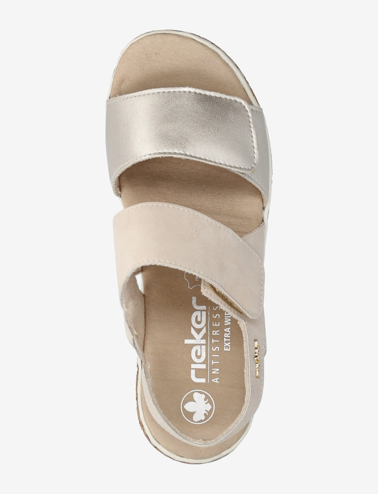 Rieker - 62761-90 - platta sandaler - gold - 3