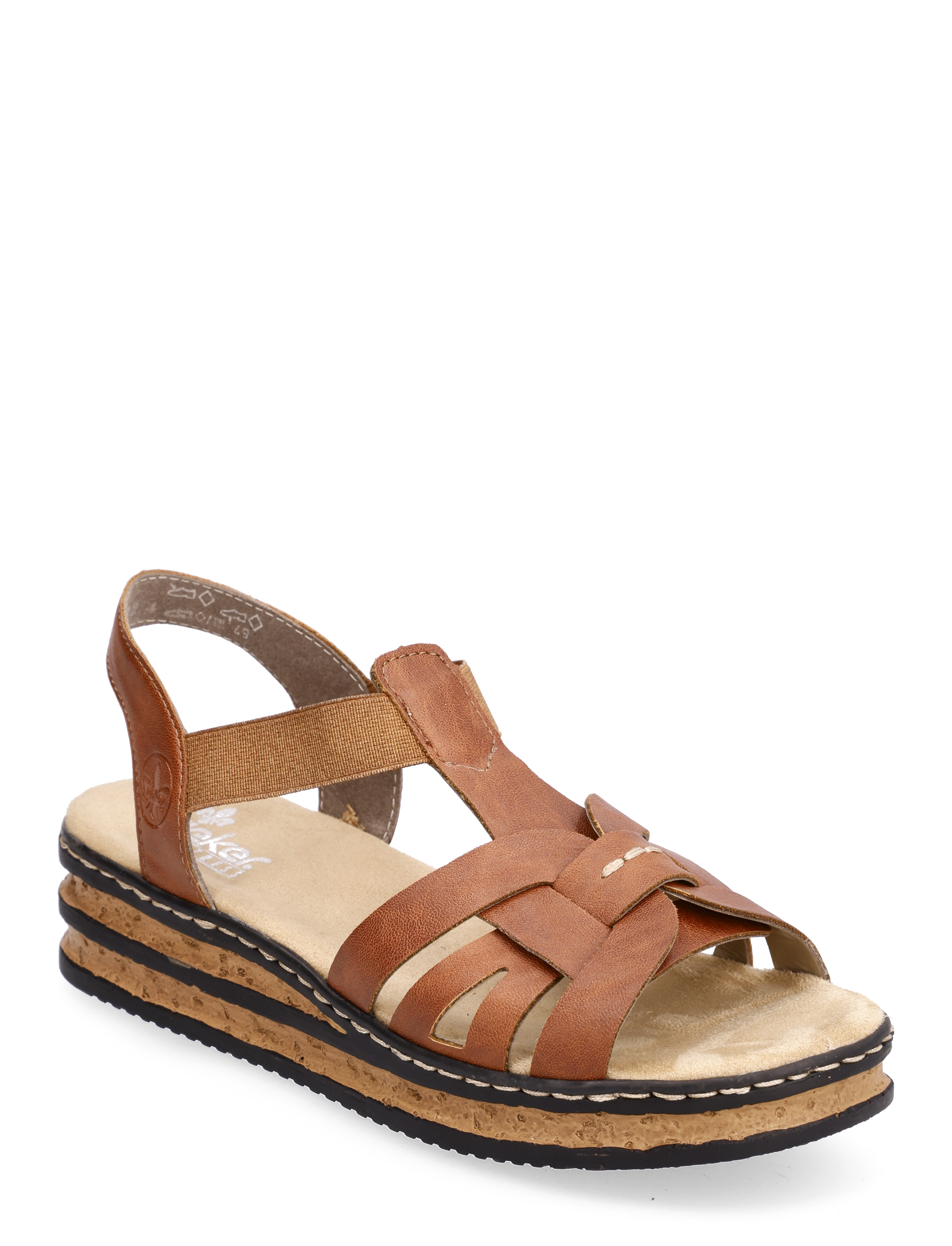 Rieker Rieker Ladies' Sandals 62918-22 Brown, 41, Brown, Sommersko > Plateausandaler, Dame
