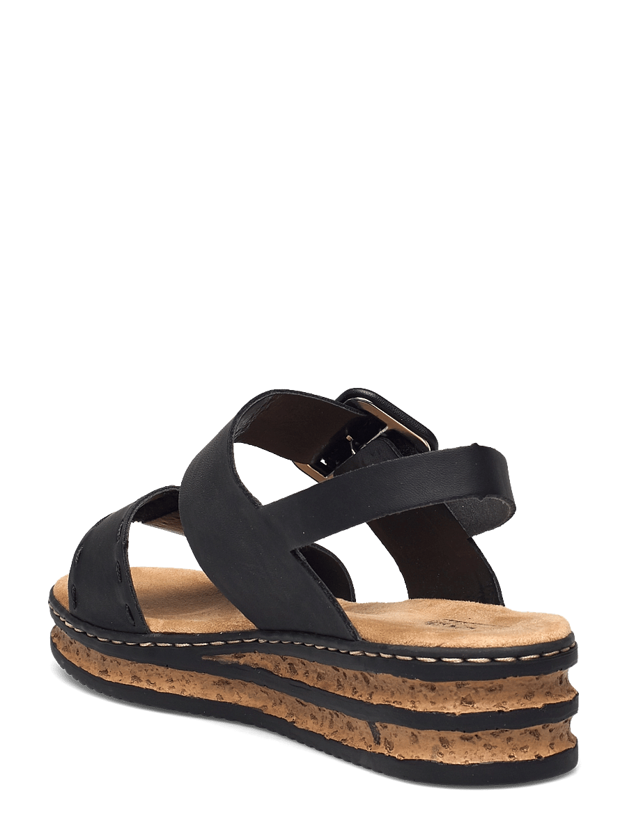 Rieker - 62950-14 - platvorm sandaalid - black - 2
