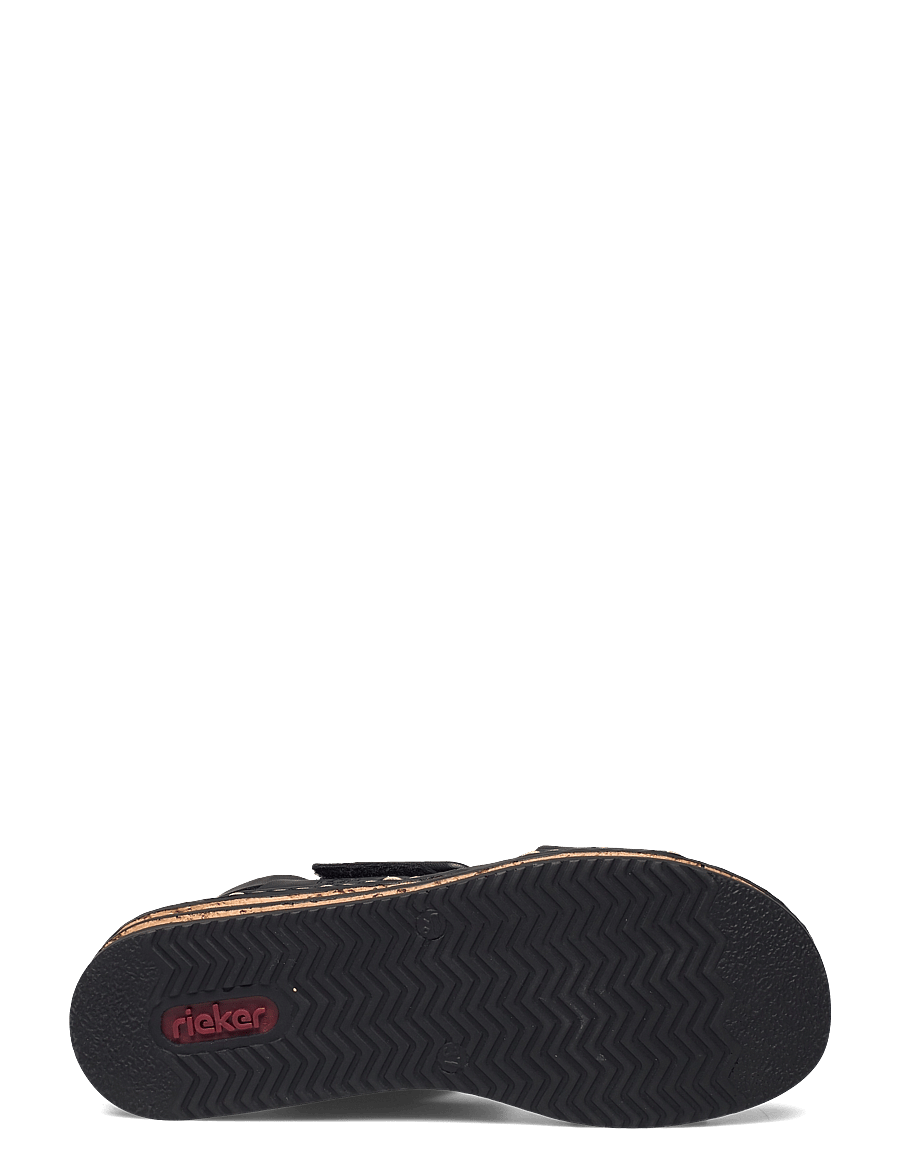 Rieker - 62950-14 - platvorm sandaalid - black - 4