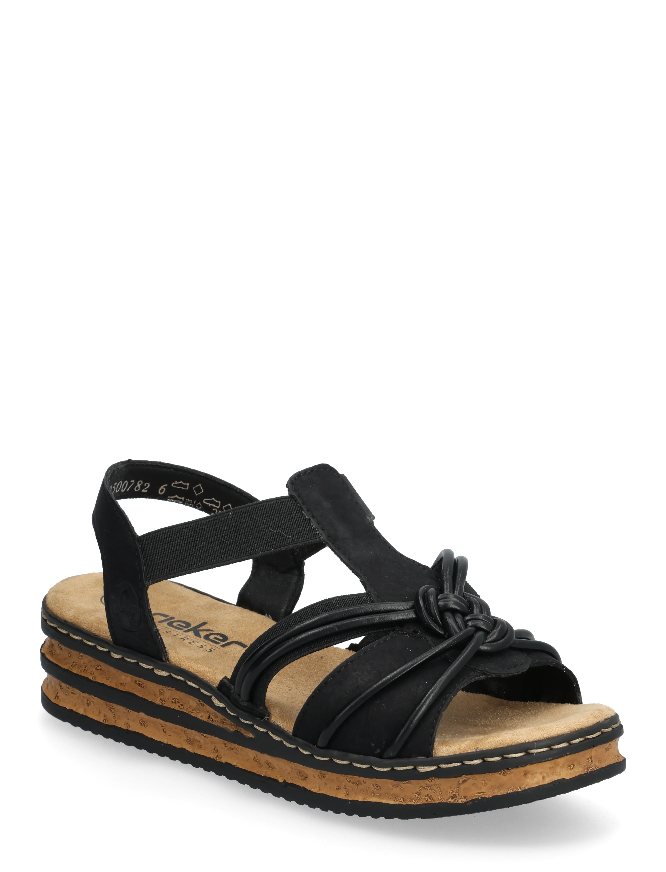 Rieker 62969-00, 42, Sandals, Schwarz - Platform Frauen