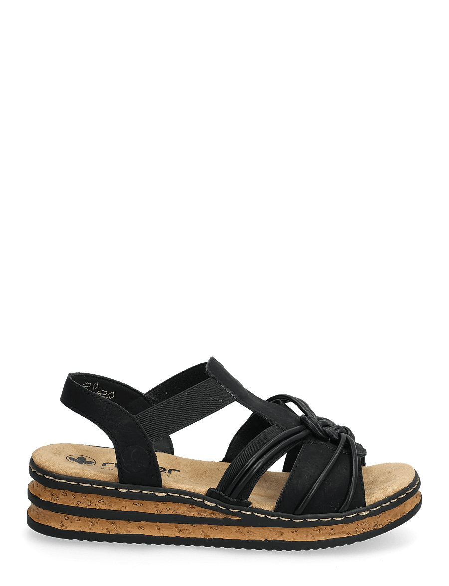 Rieker - 62969-00 - platformsandaler - black - 1