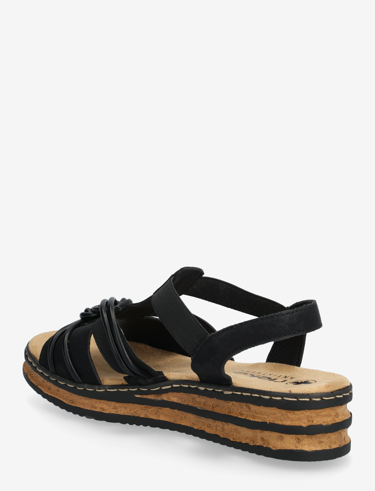 Rieker - 62969-00 - platformsandaler - black - 2