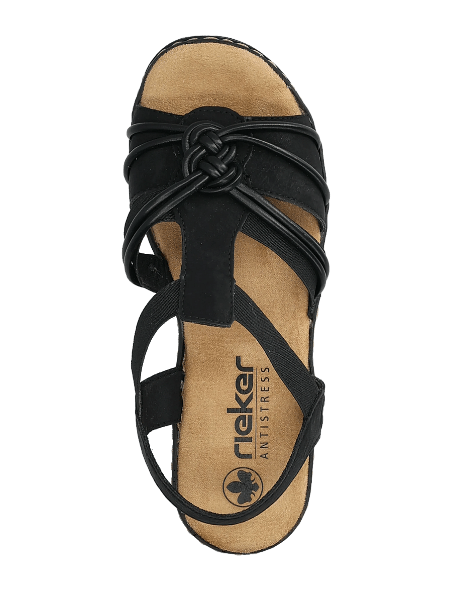 Rieker - 62969-00 - platformsandaler - black - 3