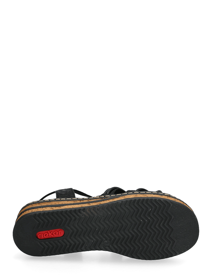 Rieker - 62969-00 - platformsandaler - black - 4