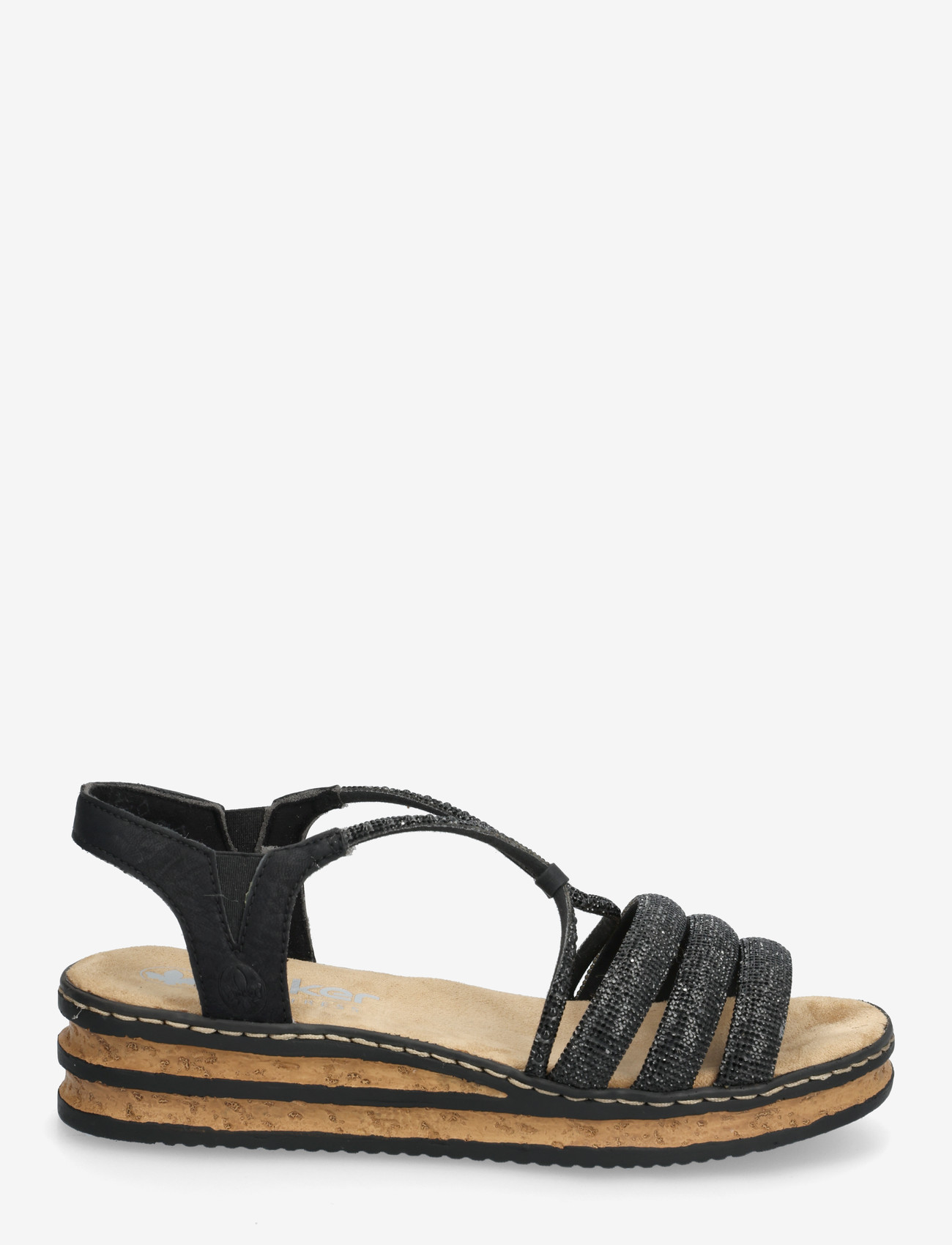 Rieker - 62977-90 - flade sandaler - black - 1