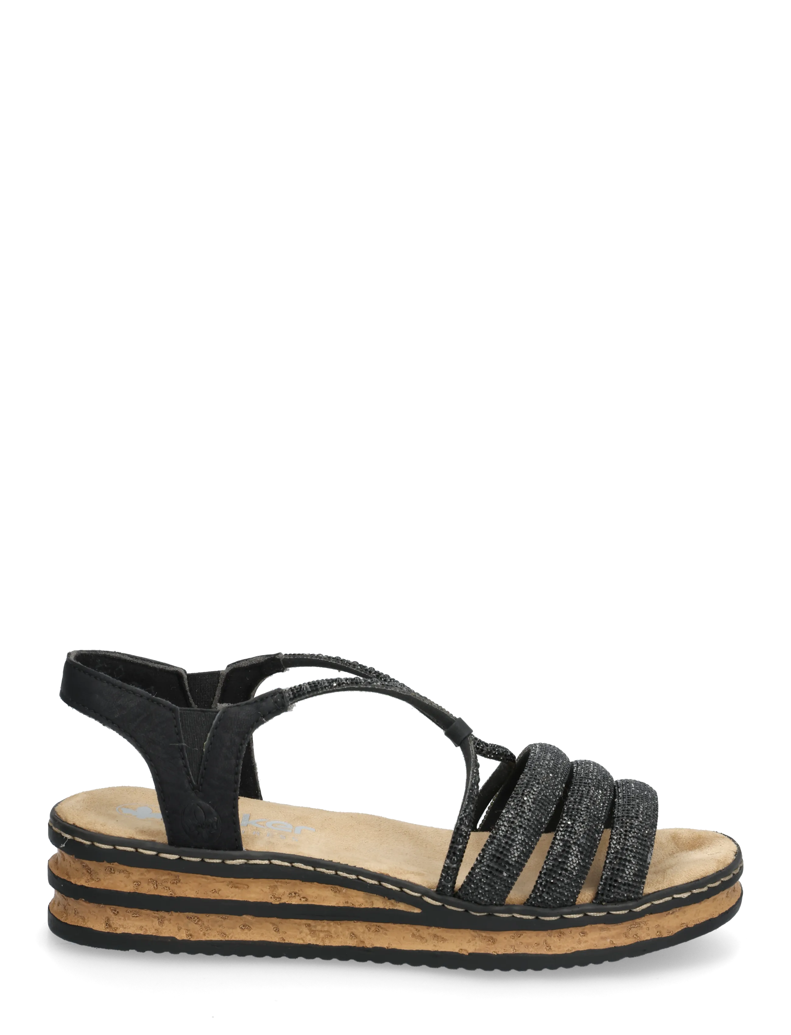 Rieker - 62977-90 - flat sandals - black - 1