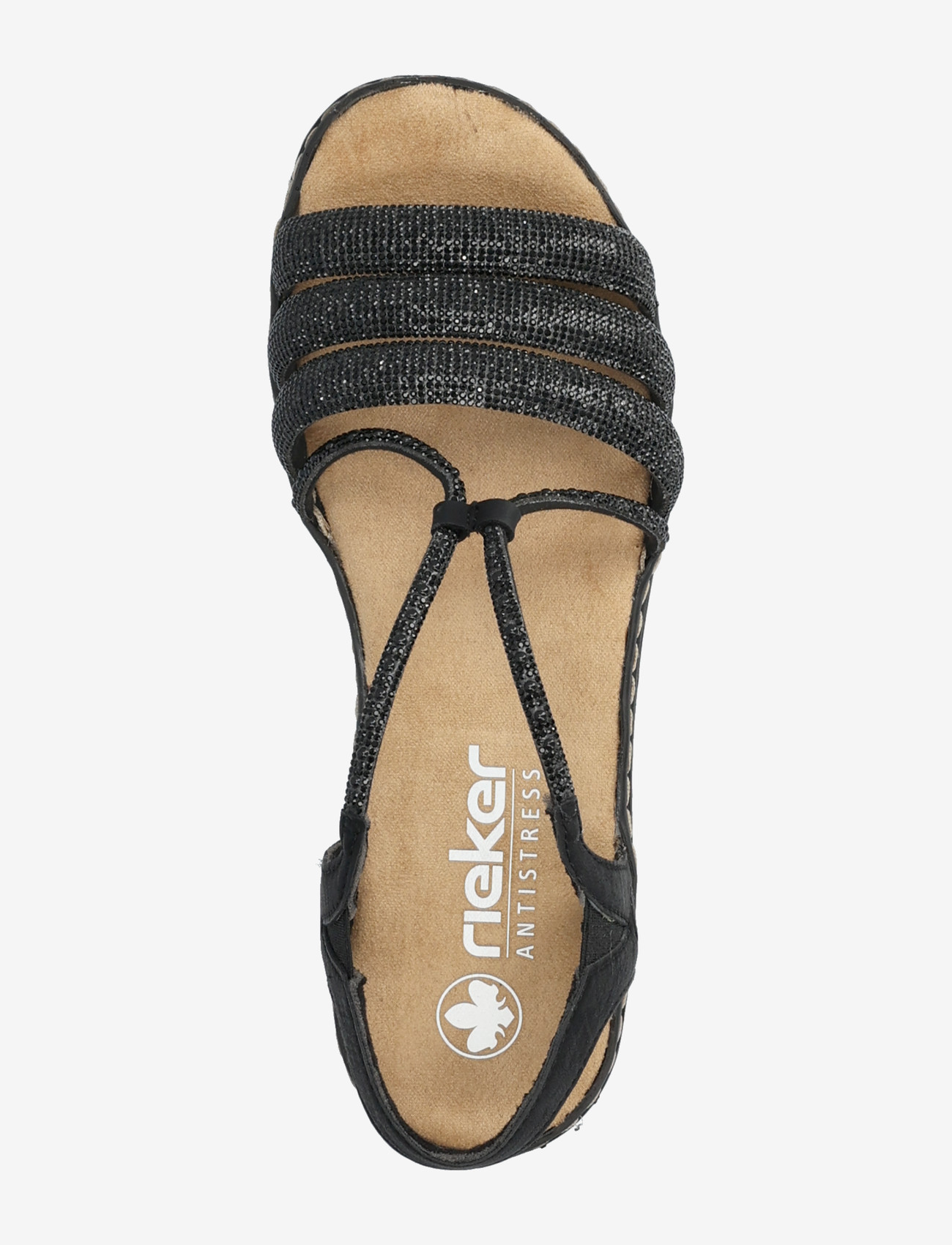 Rieker - 62977-90 - flade sandaler - black - 3
