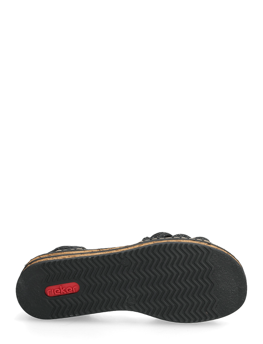 Rieker - 62977-90 - flade sandaler - black - 4