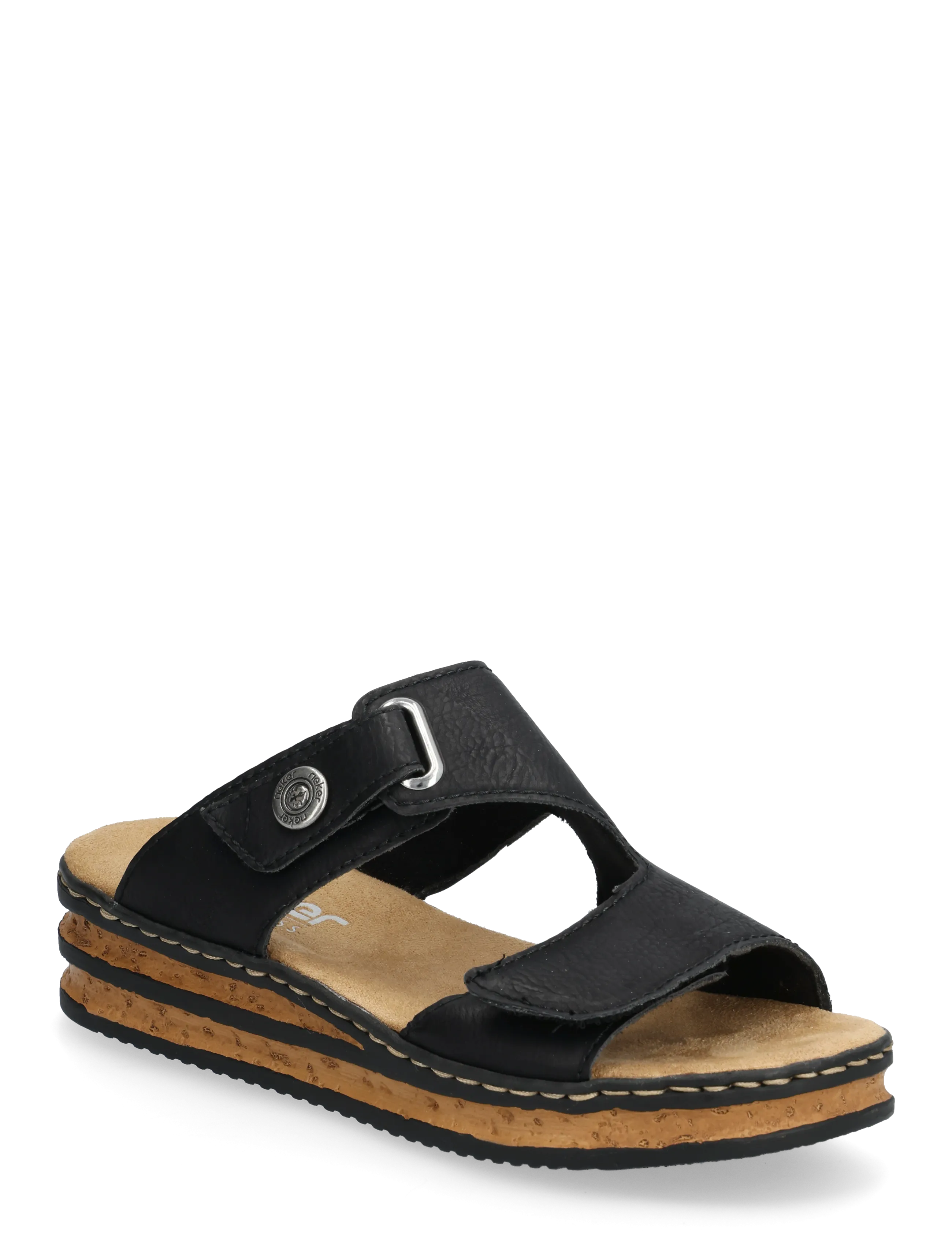Rieker 62980-01, 41, Sandals, Schwarz - Platform Frauen