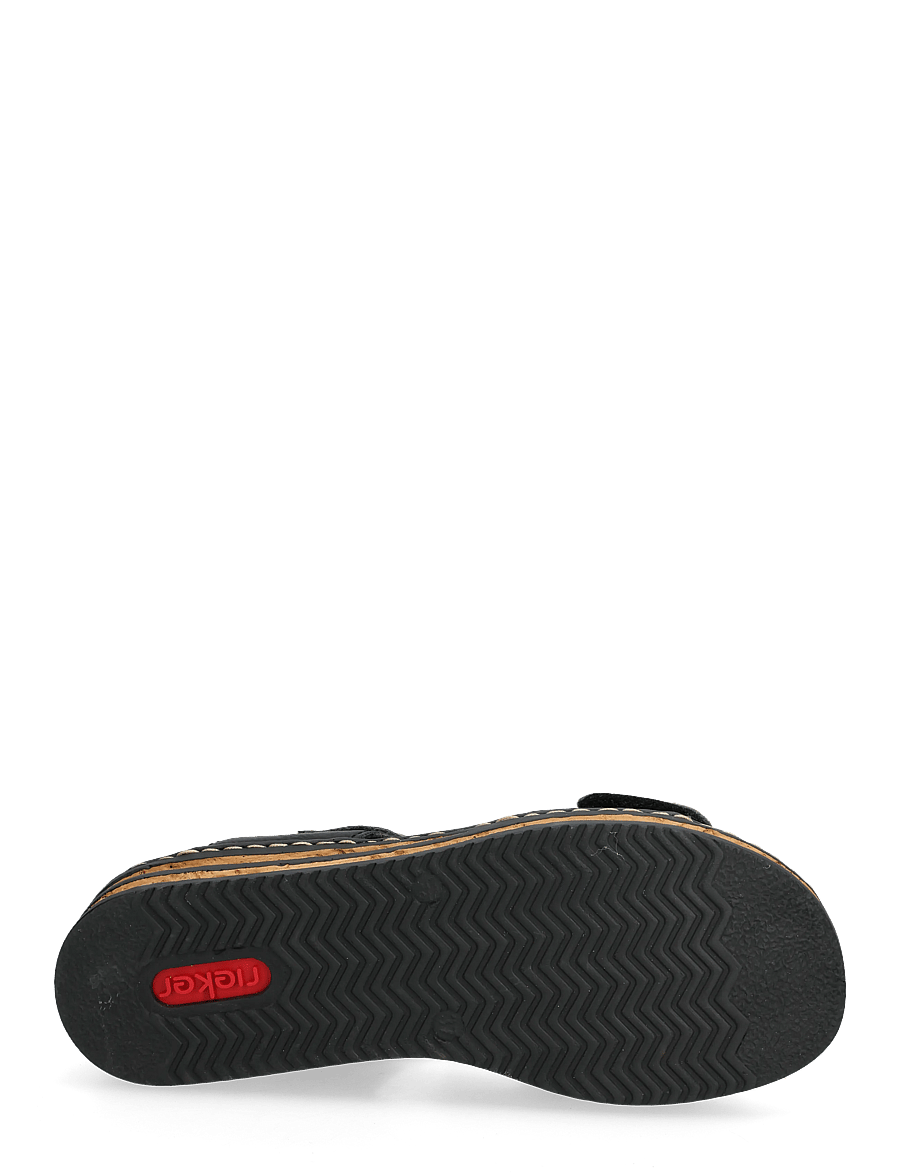 Rieker - 62980-01 - platvorm-sandaalid - black - 4