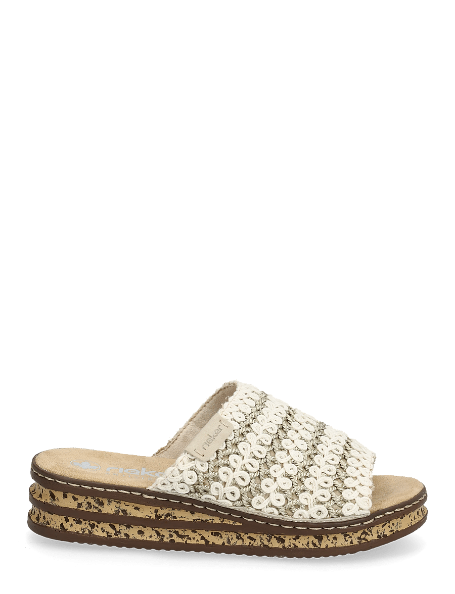 Rieker - 629X8-60 - flade sandaler - beige - 1