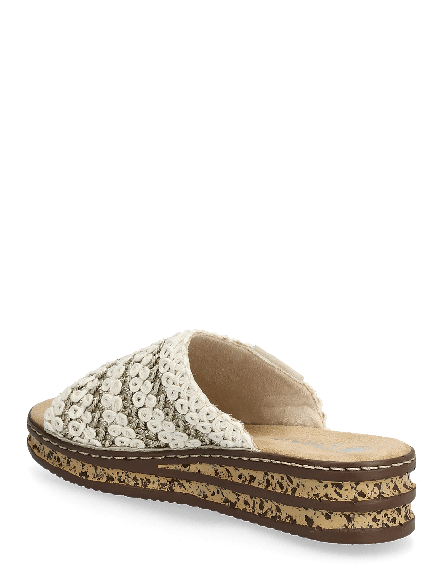 Rieker - 629X8-60 - flade sandaler - beige - 2