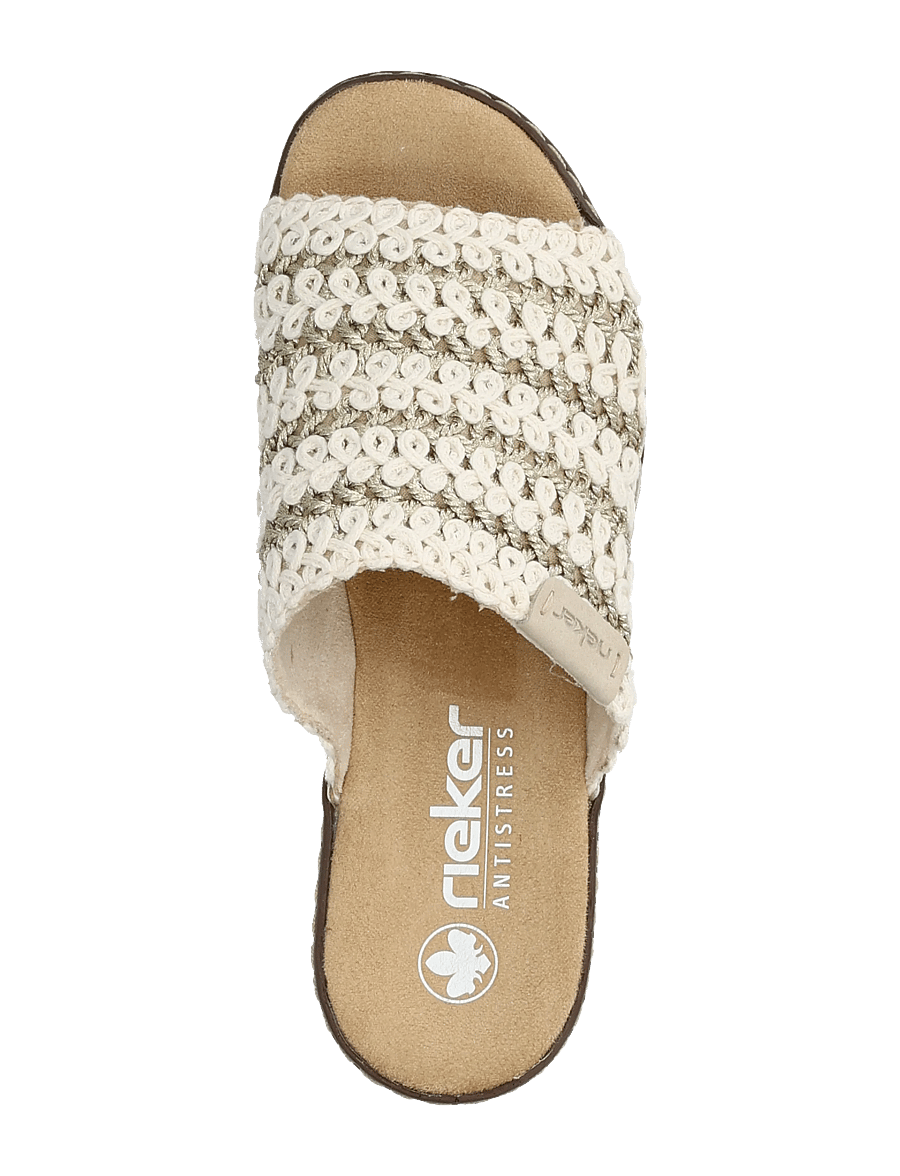 Rieker - 629X8-60 - flade sandaler - beige - 3