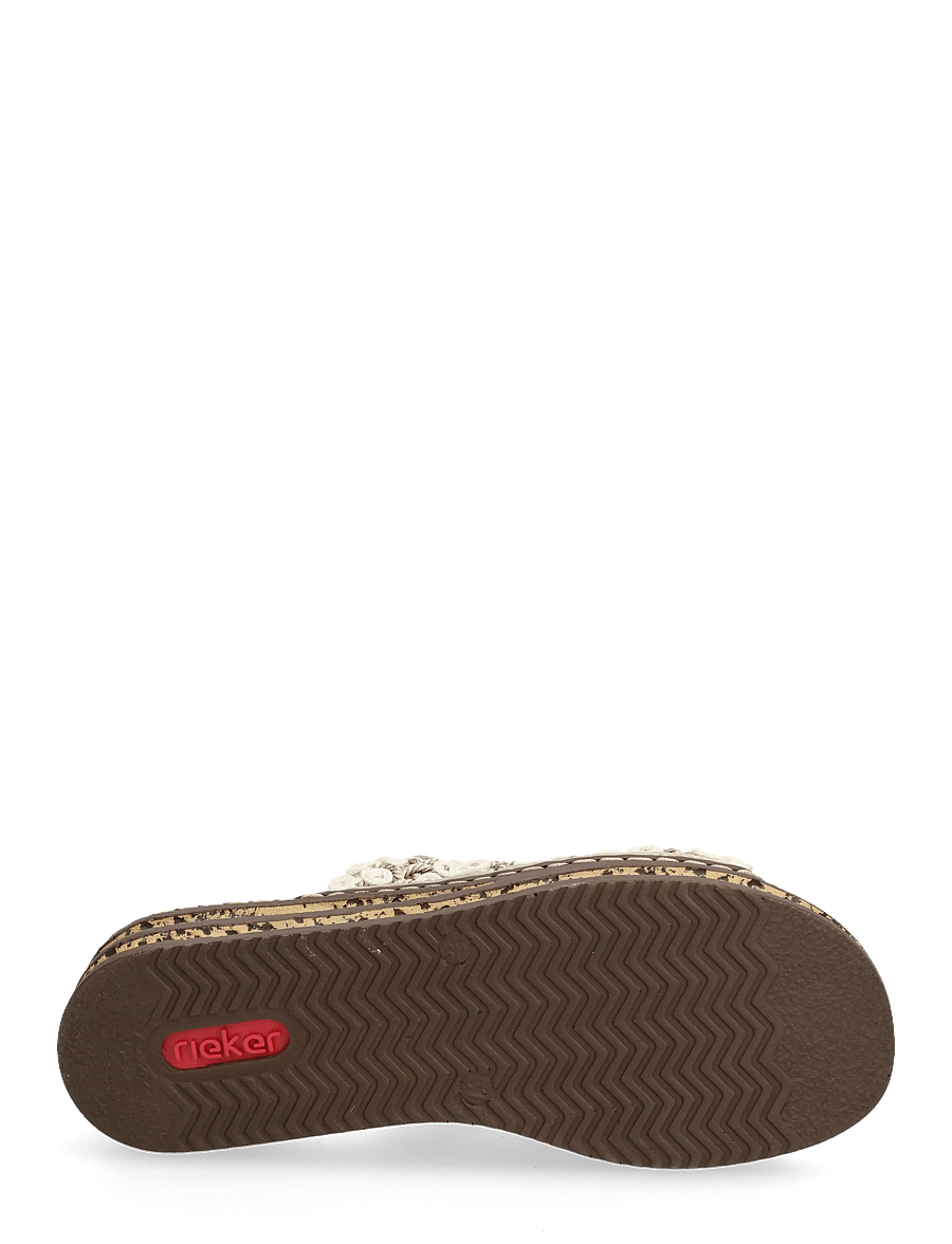 Rieker - 629X8-60 - flade sandaler - beige - 4