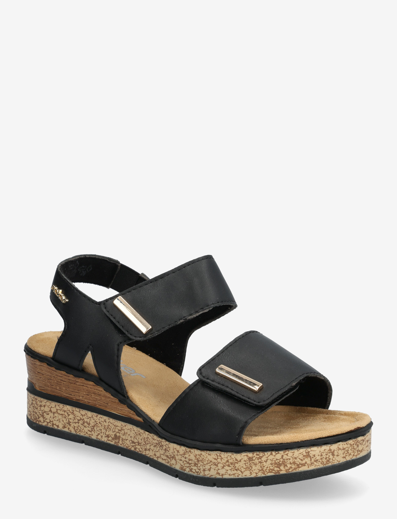 Rieker - 63781-00 - sandaler med hæl - black - 0